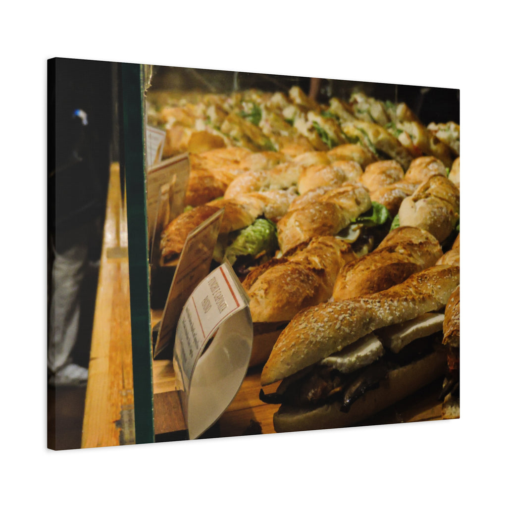 Bakery Sandwiches Matte Canvas Print — Gourmet Market Wall Art