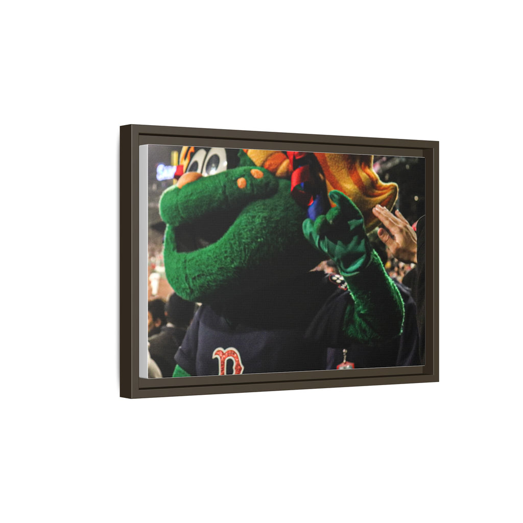 Tessie Boston Mascot Framed Matte Canvas Wall Art