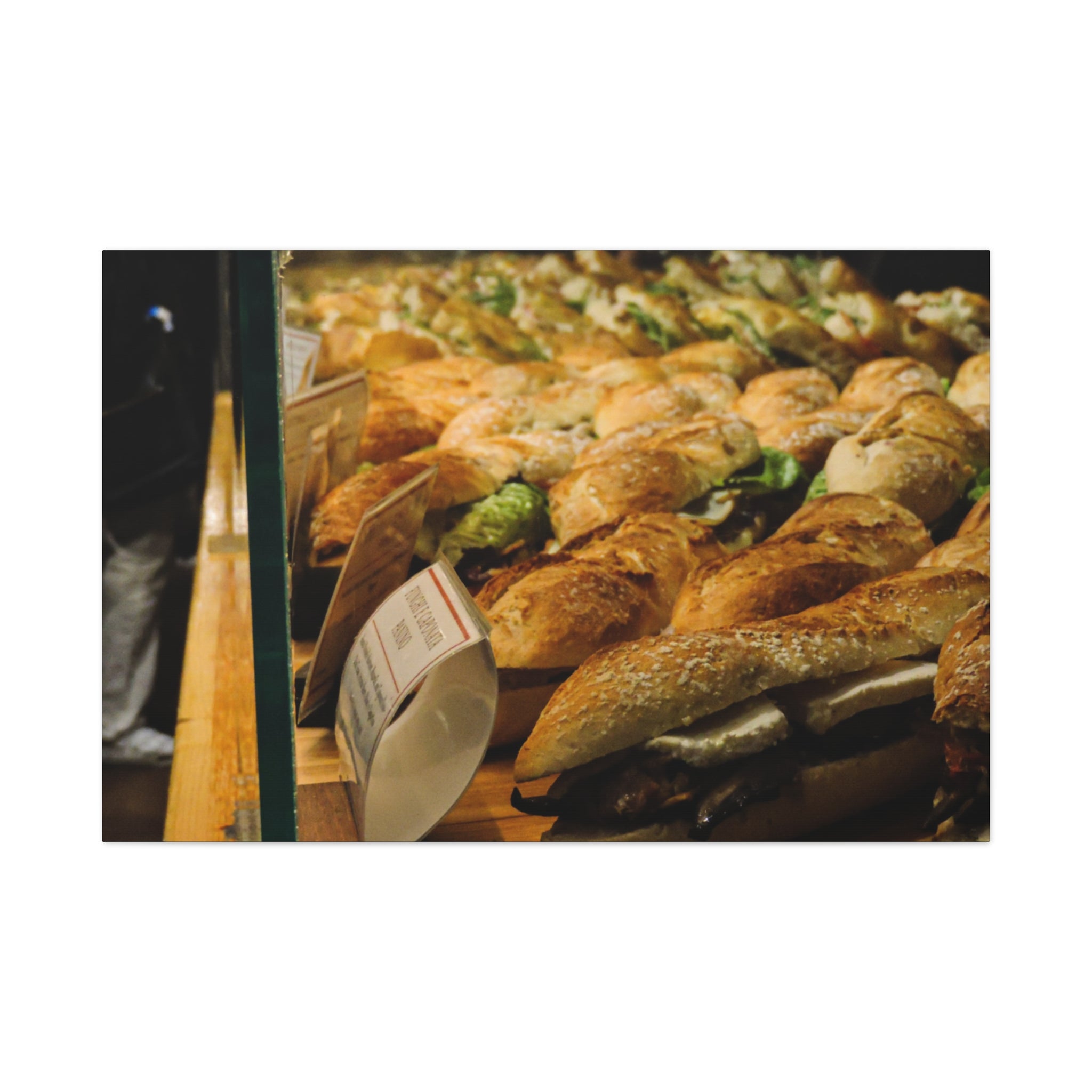 Bakery Sandwiches Canvas Print | Boston Gourmet Market Wall Art | A‑G Originals