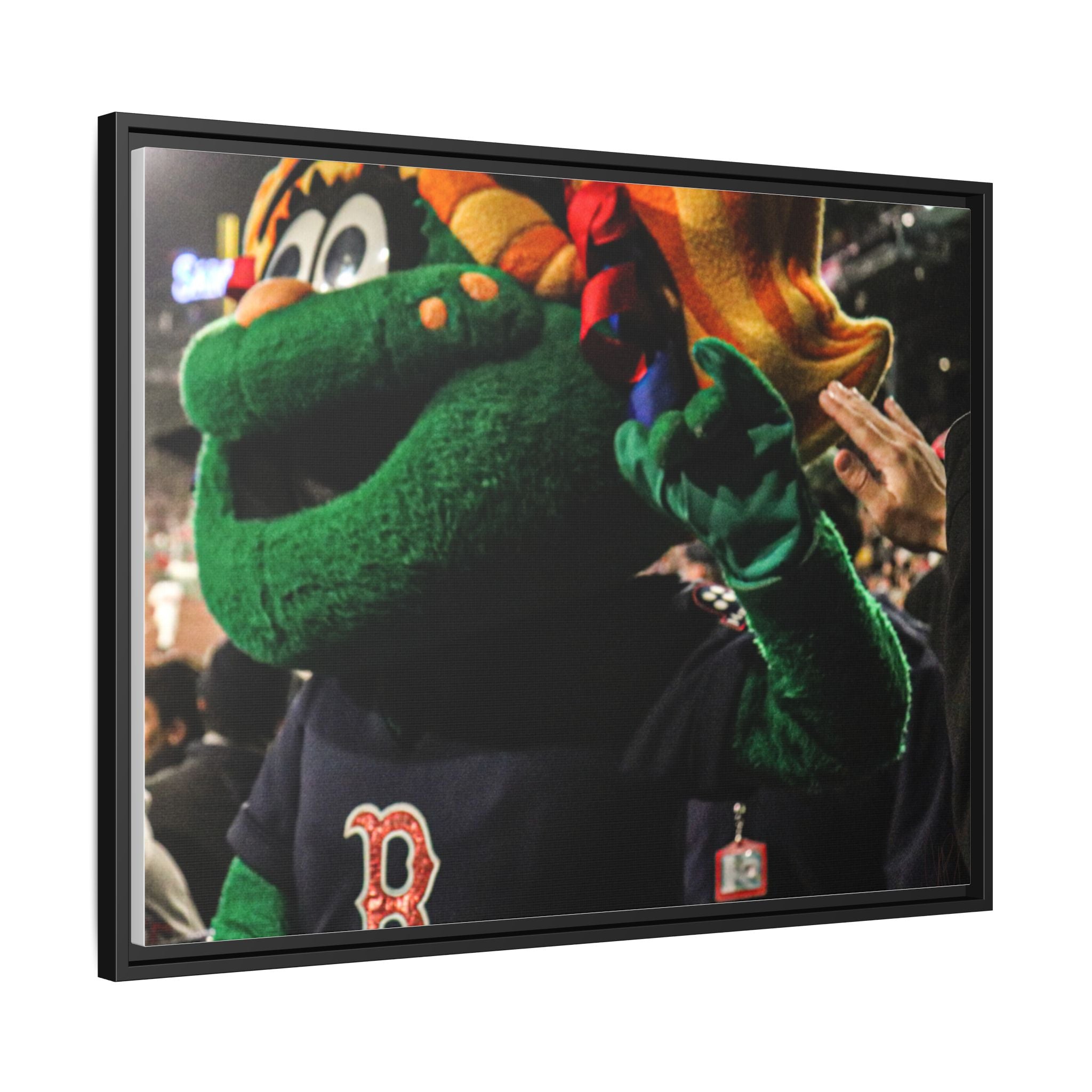 Tessie Boston Mascot Framed Matte Canvas Wall Art