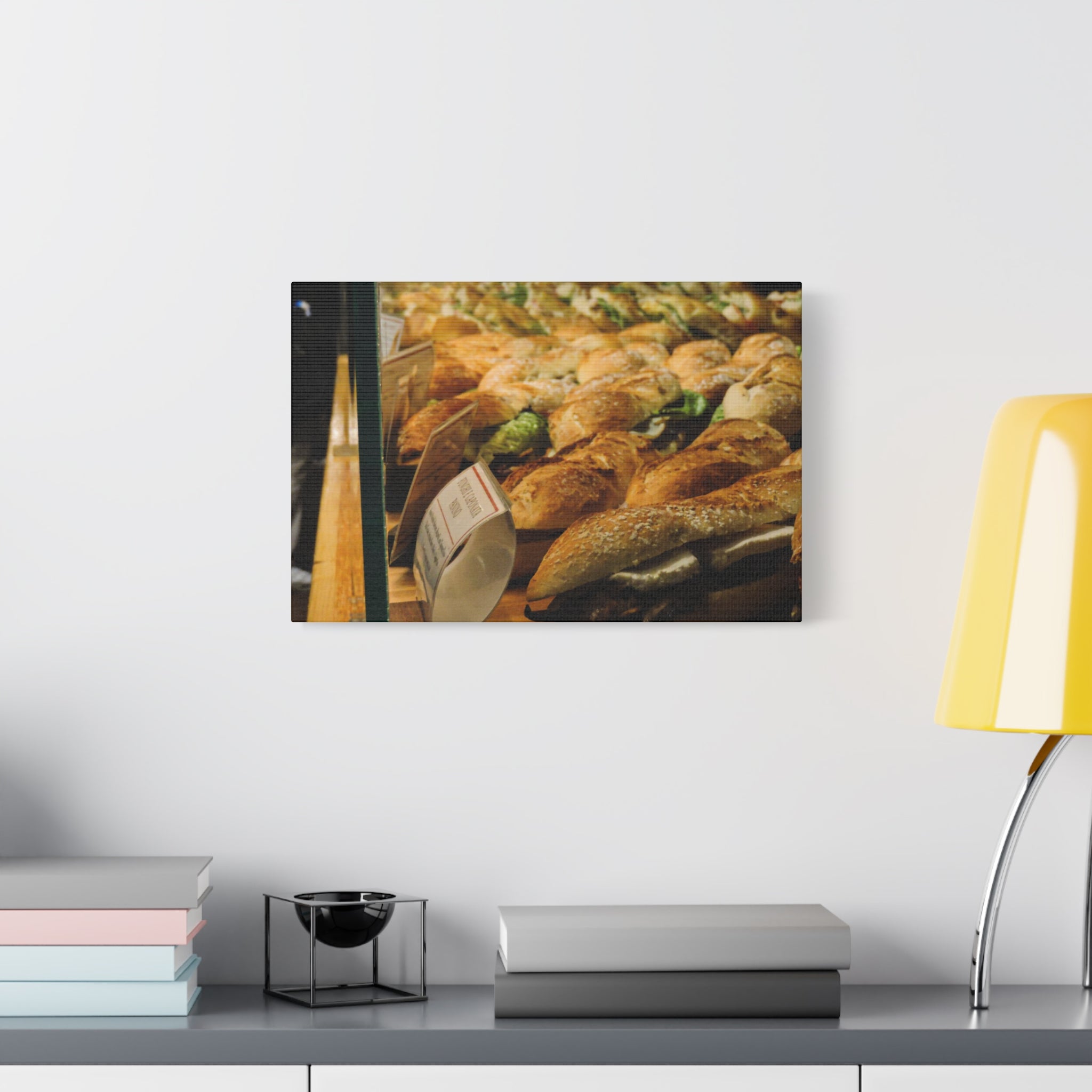 Bakery Sandwiches Matte Canvas Print — Gourmet Market Wall Art