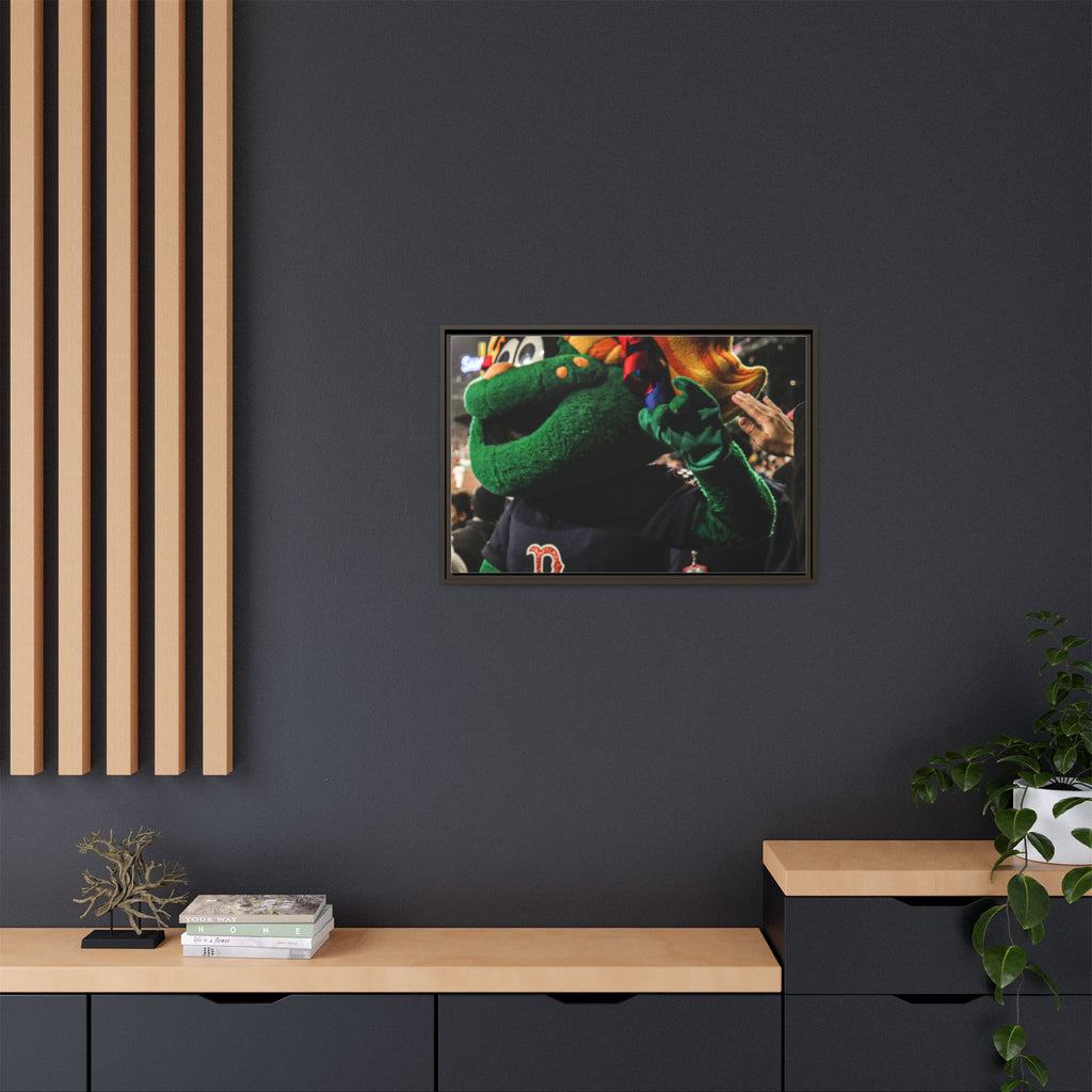Tessie Boston Mascot Framed Matte Canvas Wall Art
