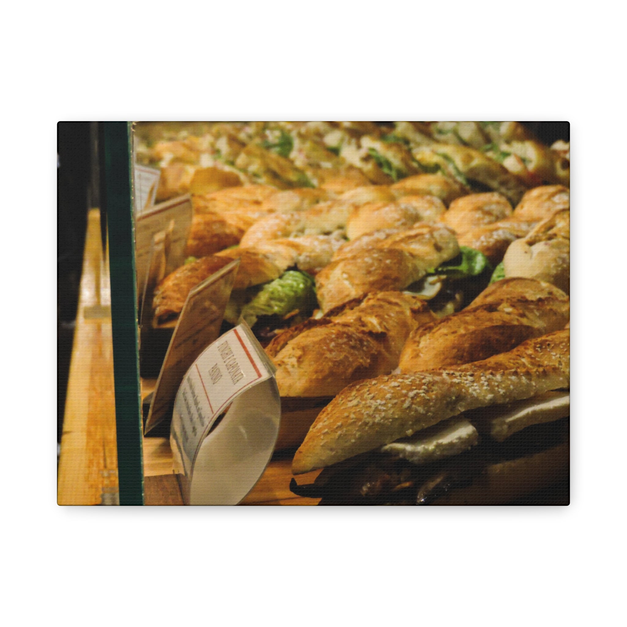 Bakery Sandwiches Canvas Print | Boston Gourmet Market Wall Art | A‑G Originals