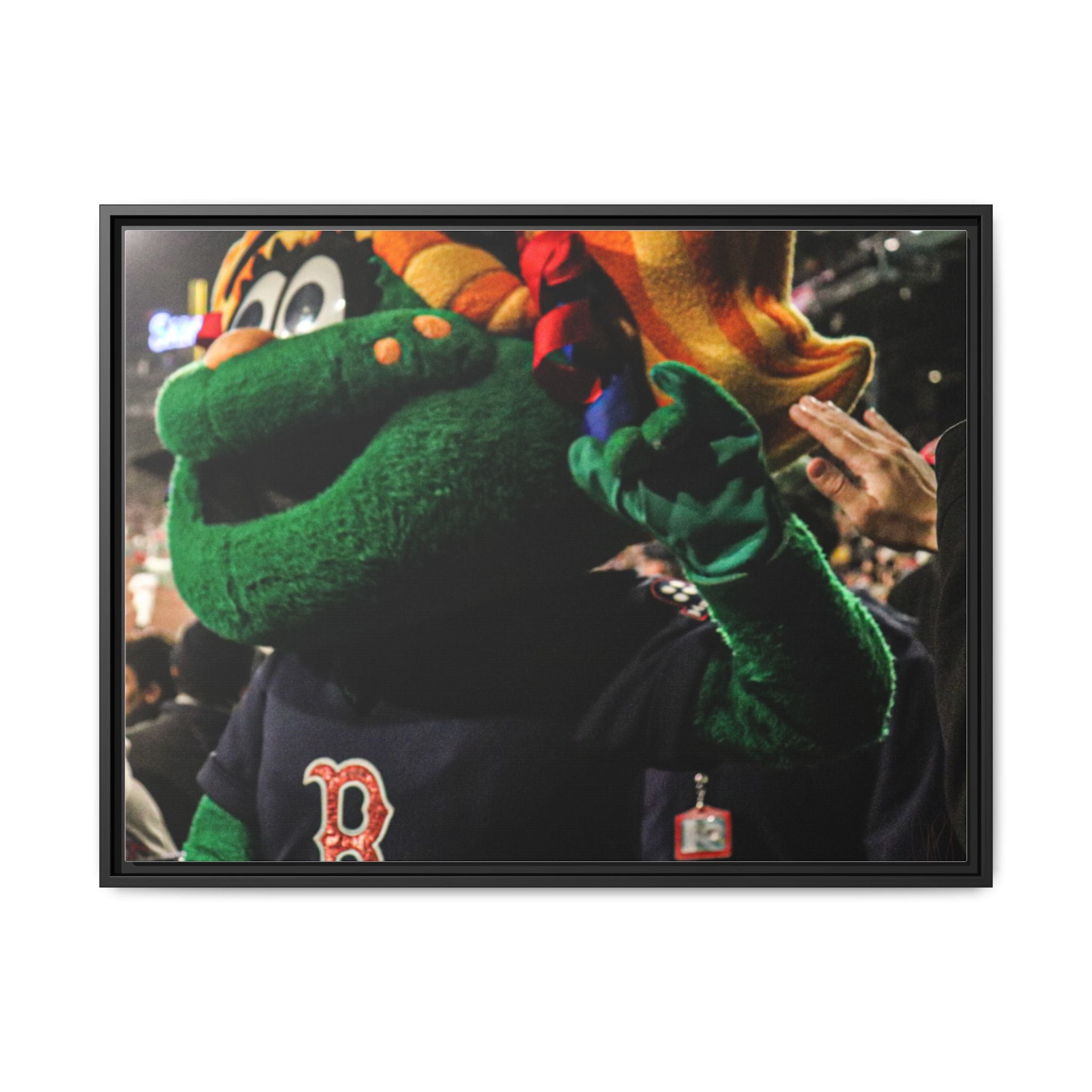 Tessie Boston Mascot Framed Matte Canvas Wall Art