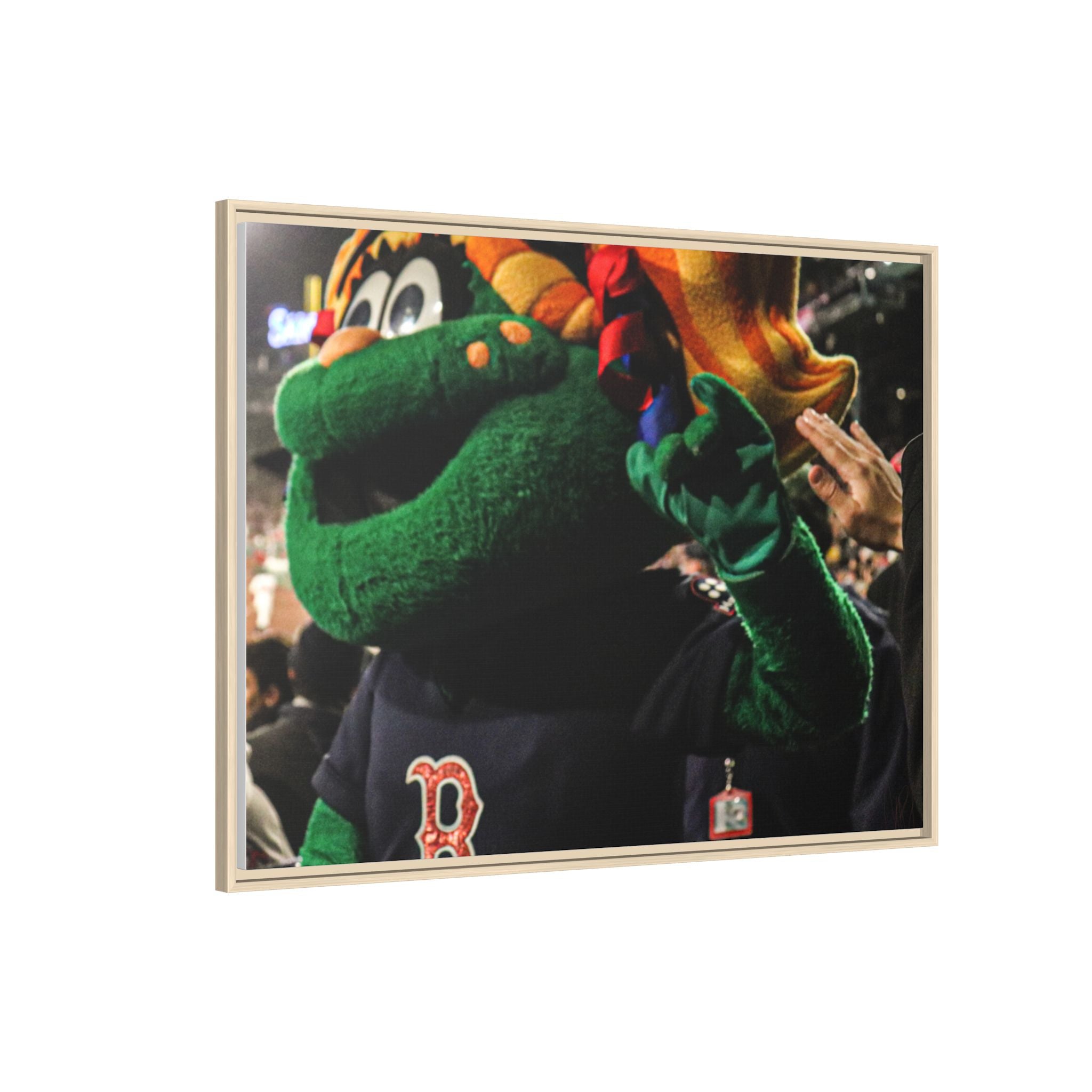 Tessie Boston Mascot Framed Matte Canvas Wall Art
