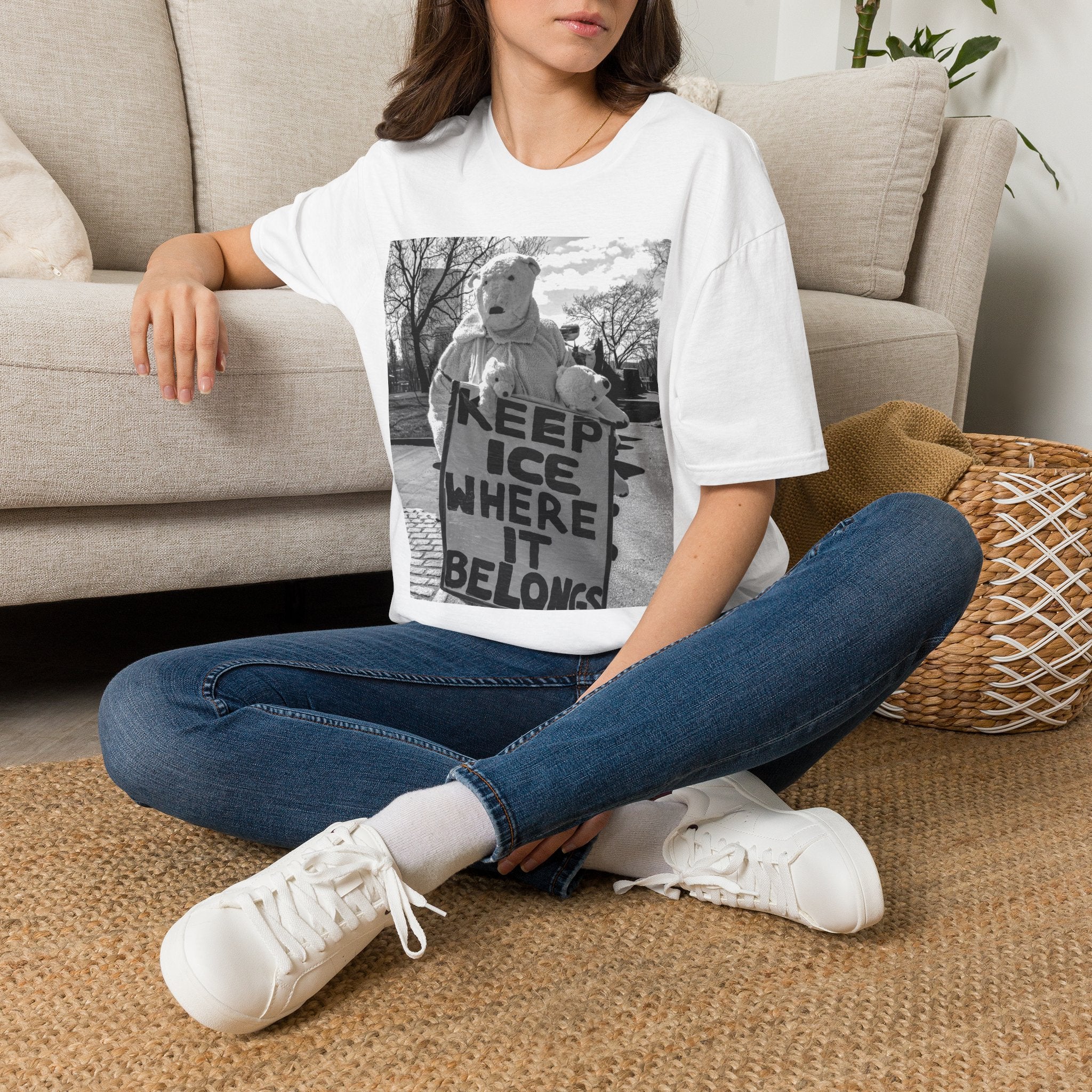 Keep ICE Where It Belongs — Polar Bear Protest Tee