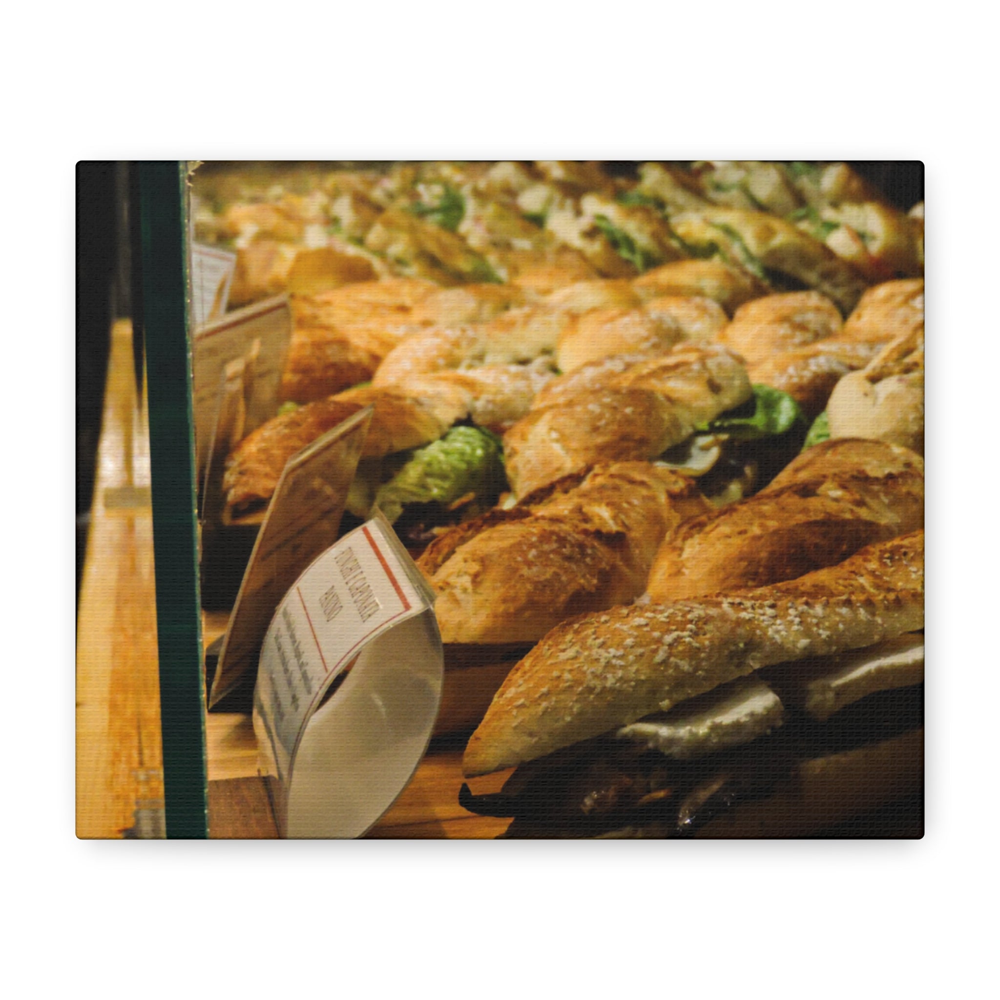 Bakery Sandwiches Matte Canvas Print — Gourmet Market Wall Art