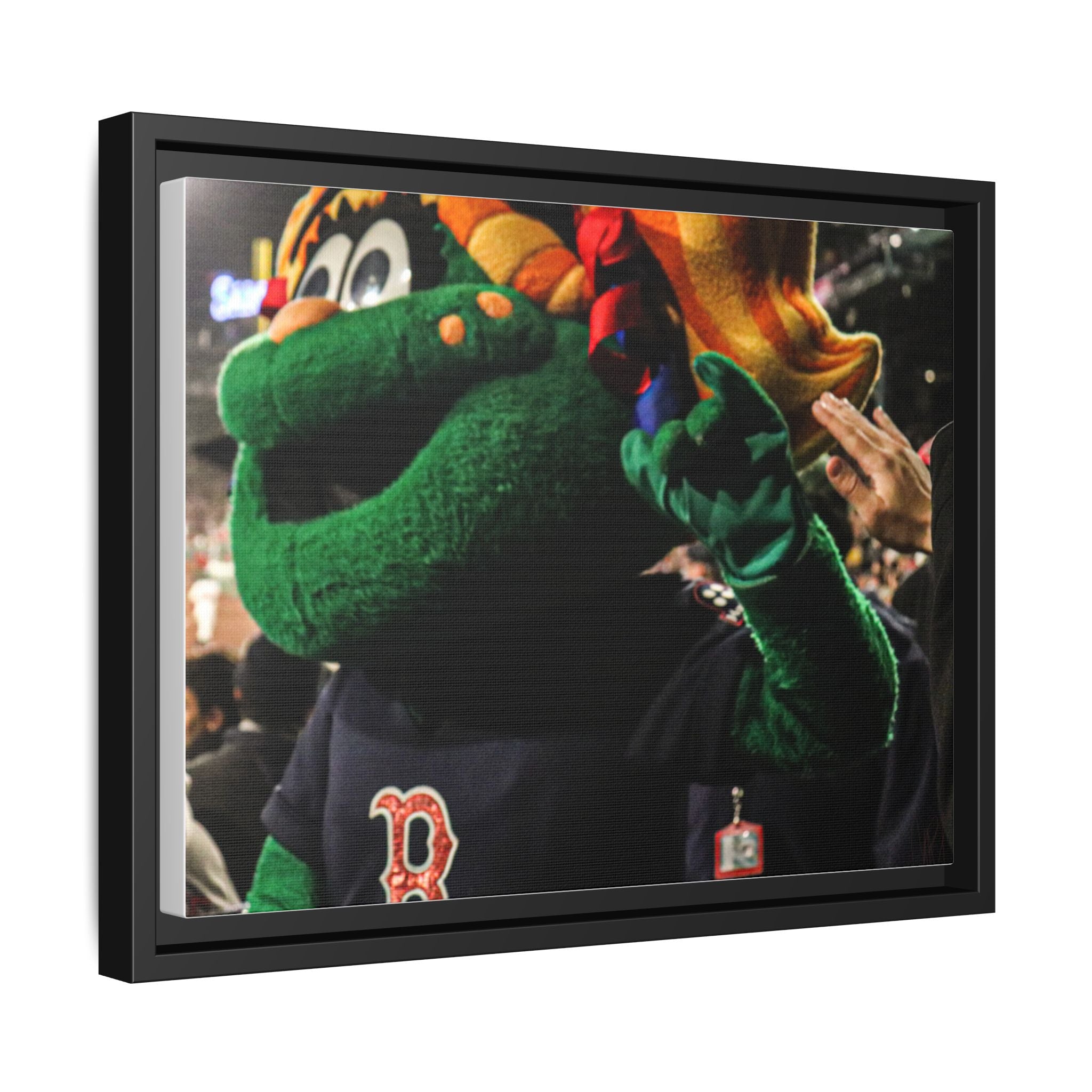 Tessie Boston Mascot Framed Matte Canvas Wall Art