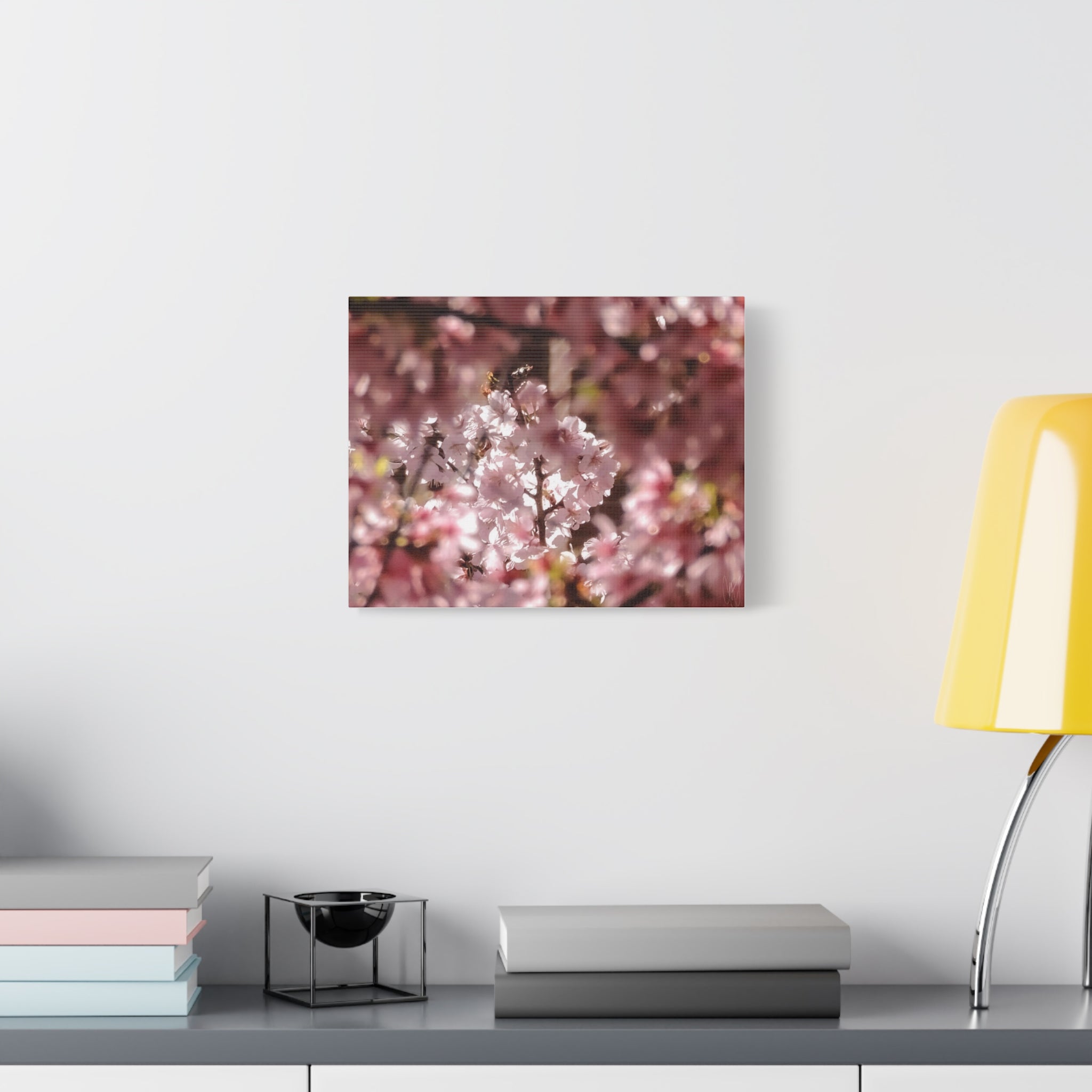 Blush Cherry Blossom Matte Canvas Print — Spring Floral Wall Art (Stretched 1.25")
