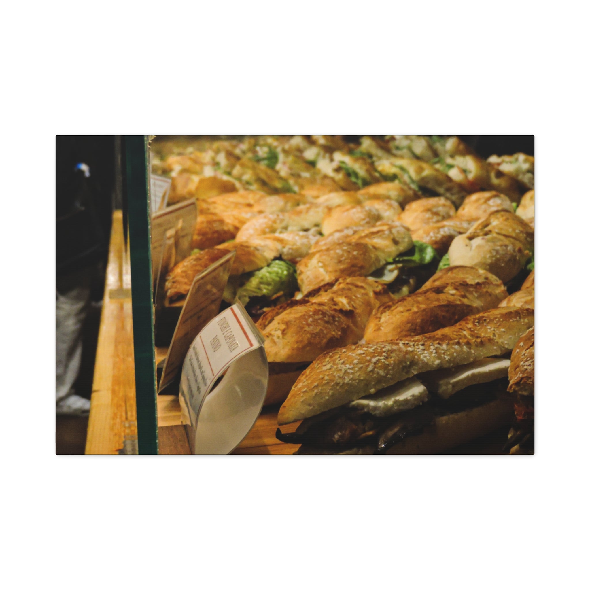 Bakery Sandwiches Canvas Print | Boston Gourmet Market Wall Art | A‑G Originals