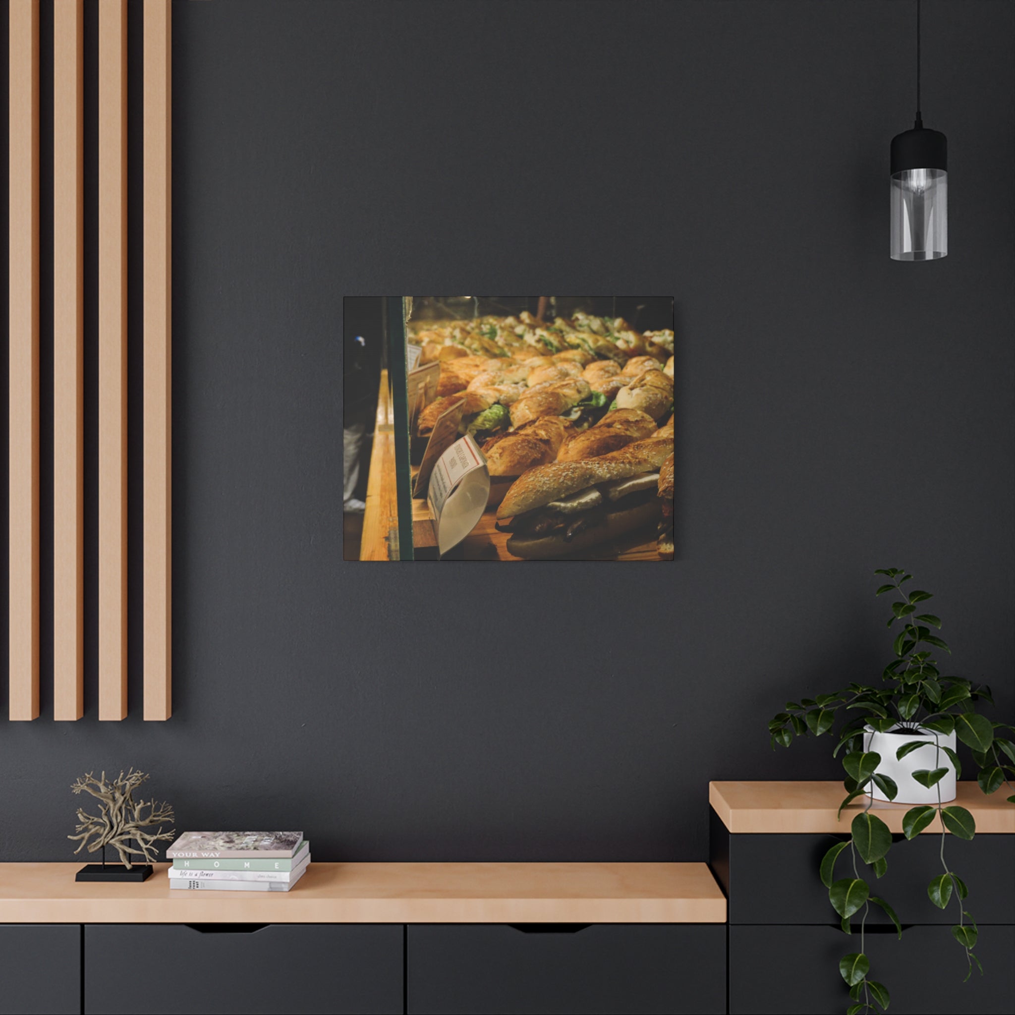 Bakery Sandwiches Matte Canvas Print — Gourmet Market Wall Art