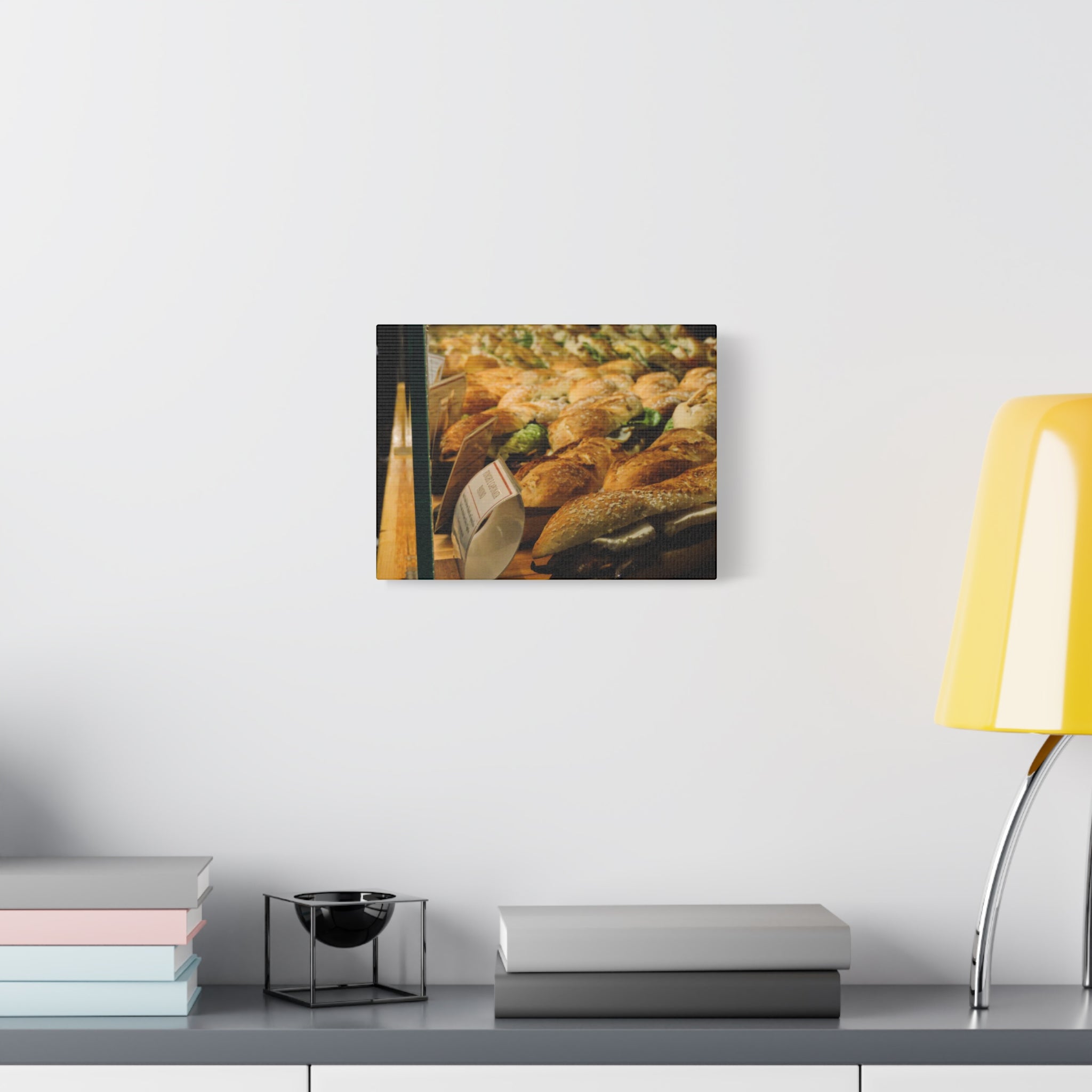 Bakery Sandwiches Matte Canvas Print — Gourmet Market Wall Art