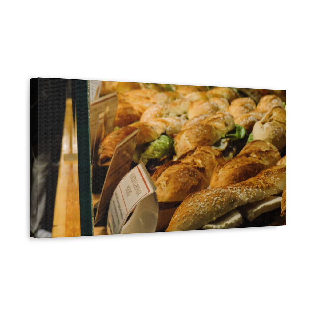 Bakery Sandwiches Matte Canvas Print — Gourmet Market Wall Art