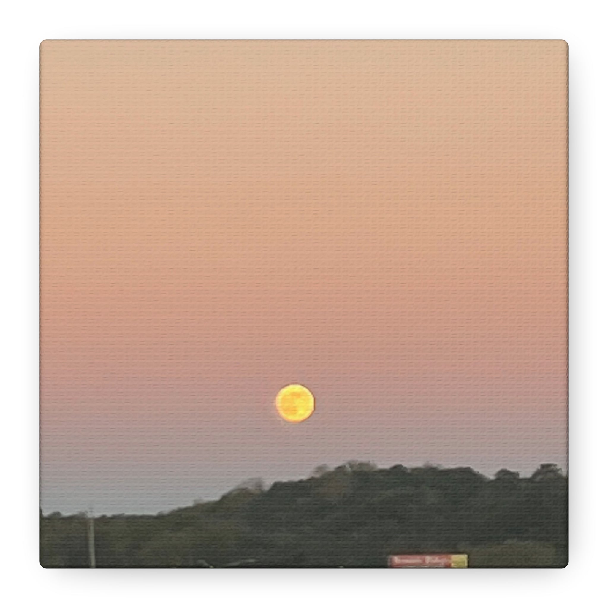 Moonrise Sunset Canvas Print | Pastel Sky Landscape Wall Art | A‑G Originals Photography