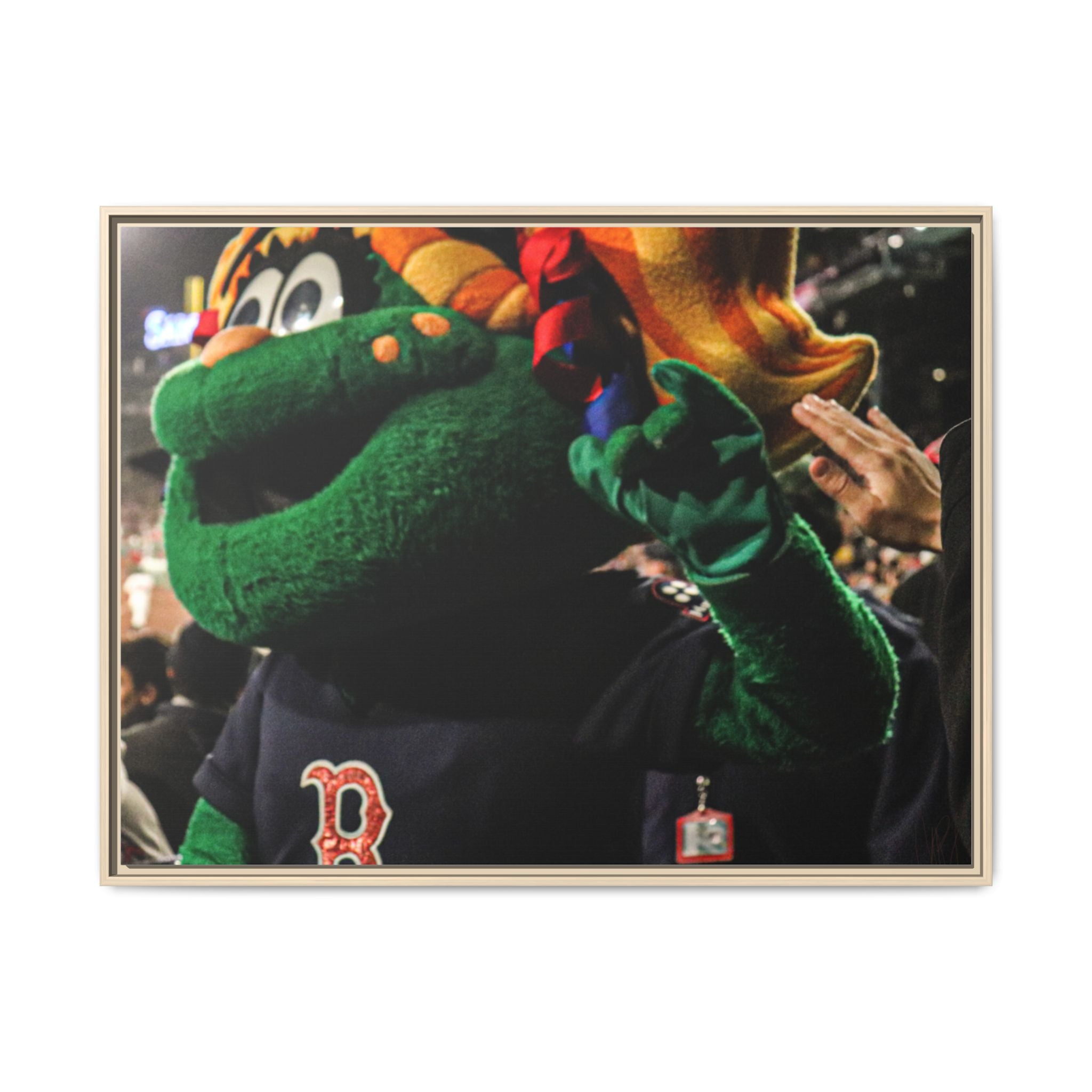 Tessie Boston Mascot Framed Matte Canvas Wall Art