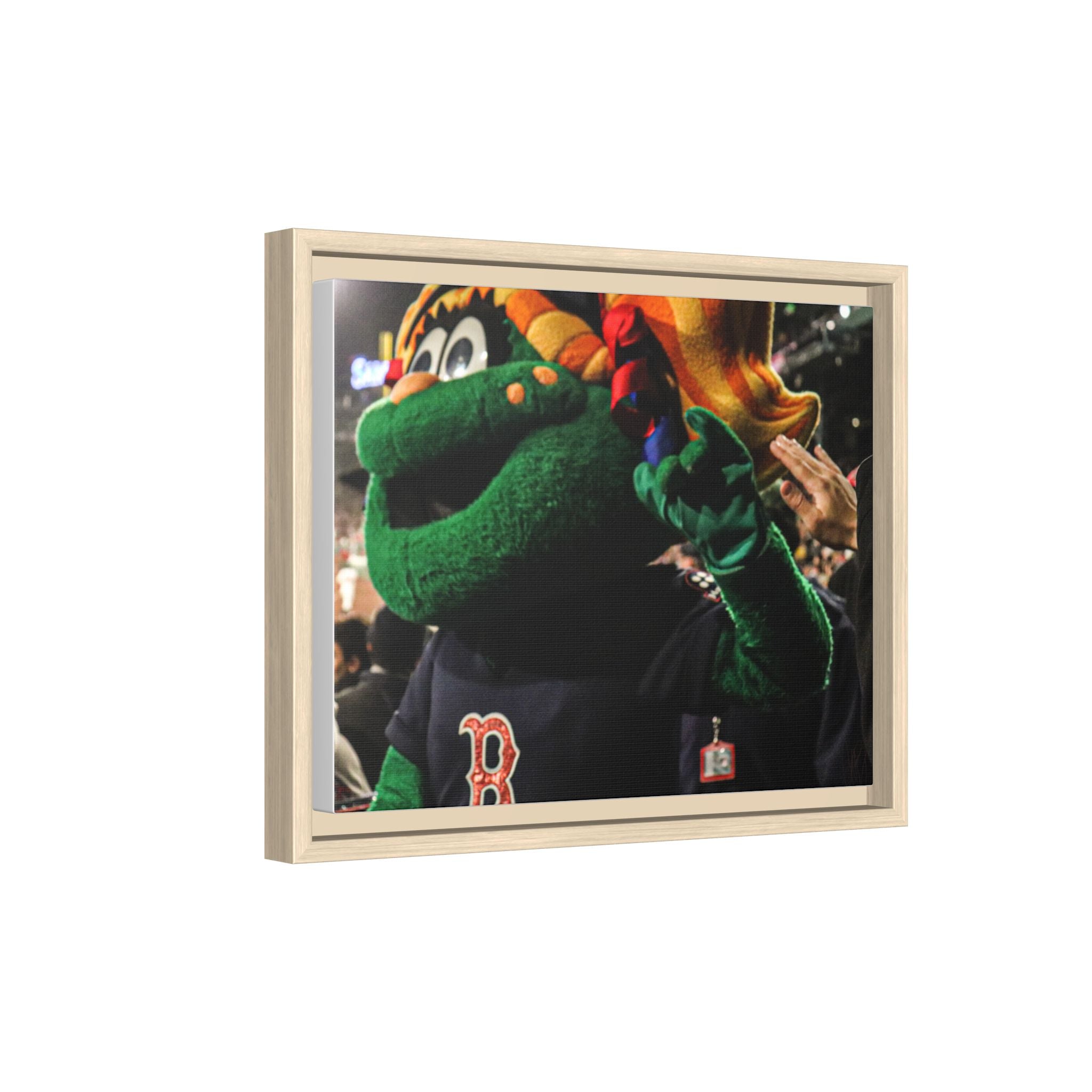 Tessie Boston Mascot Framed Matte Canvas Wall Art