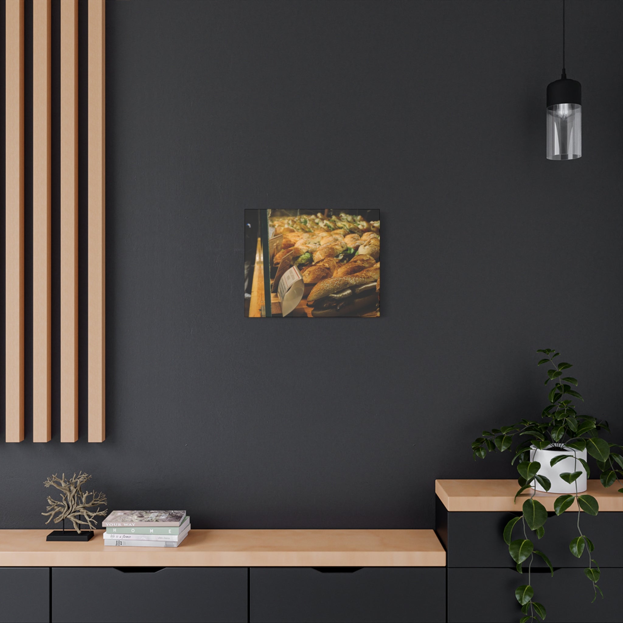 Bakery Sandwiches Matte Canvas Print — Gourmet Market Wall Art
