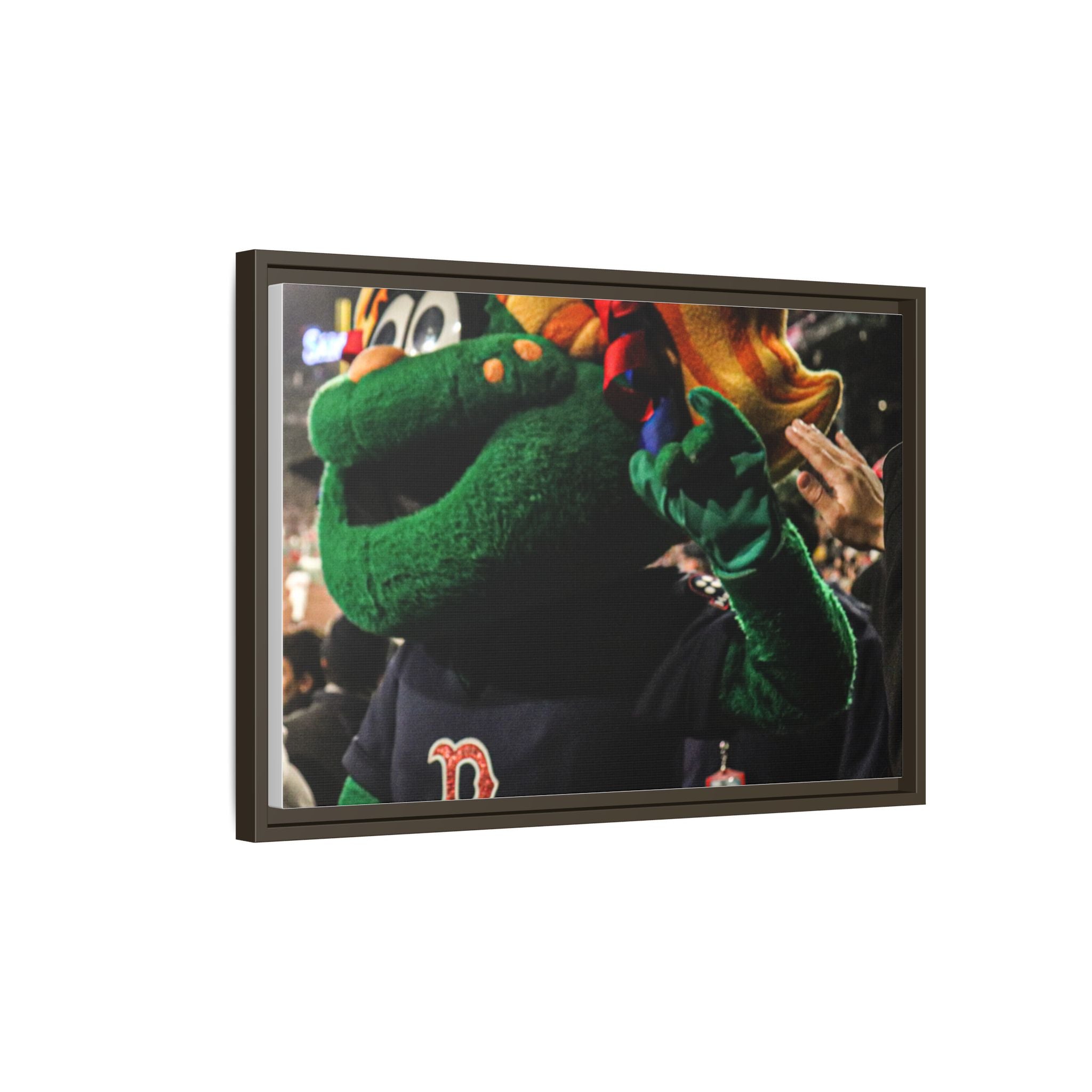 Tessie Boston Mascot Framed Matte Canvas Wall Art