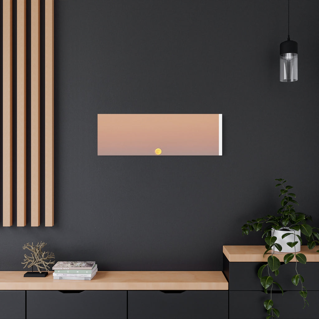 Moonrise Sunset Canvas Print — Pastel Sky Landscape Wall Art