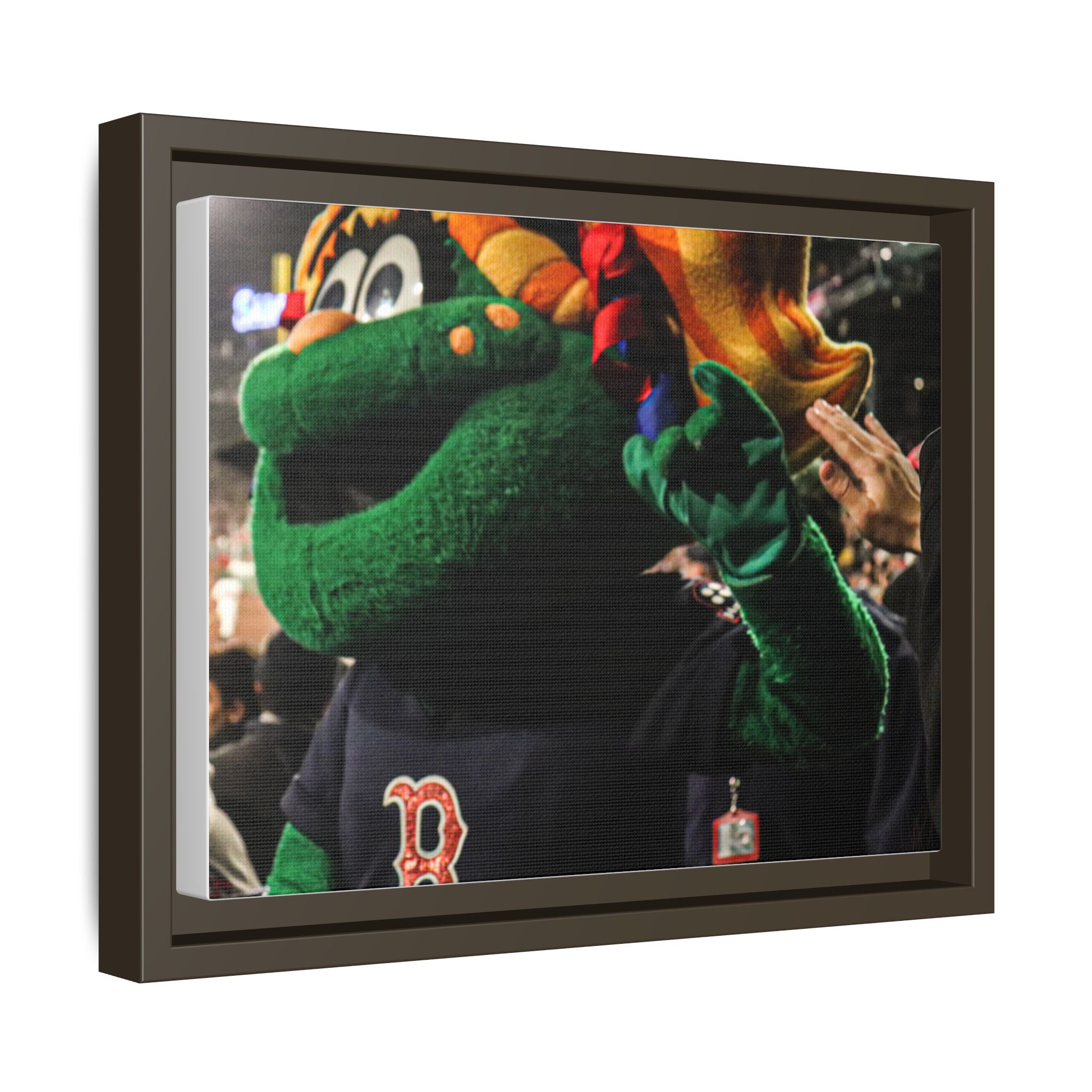 Tessie Boston Mascot Framed Matte Canvas Wall Art