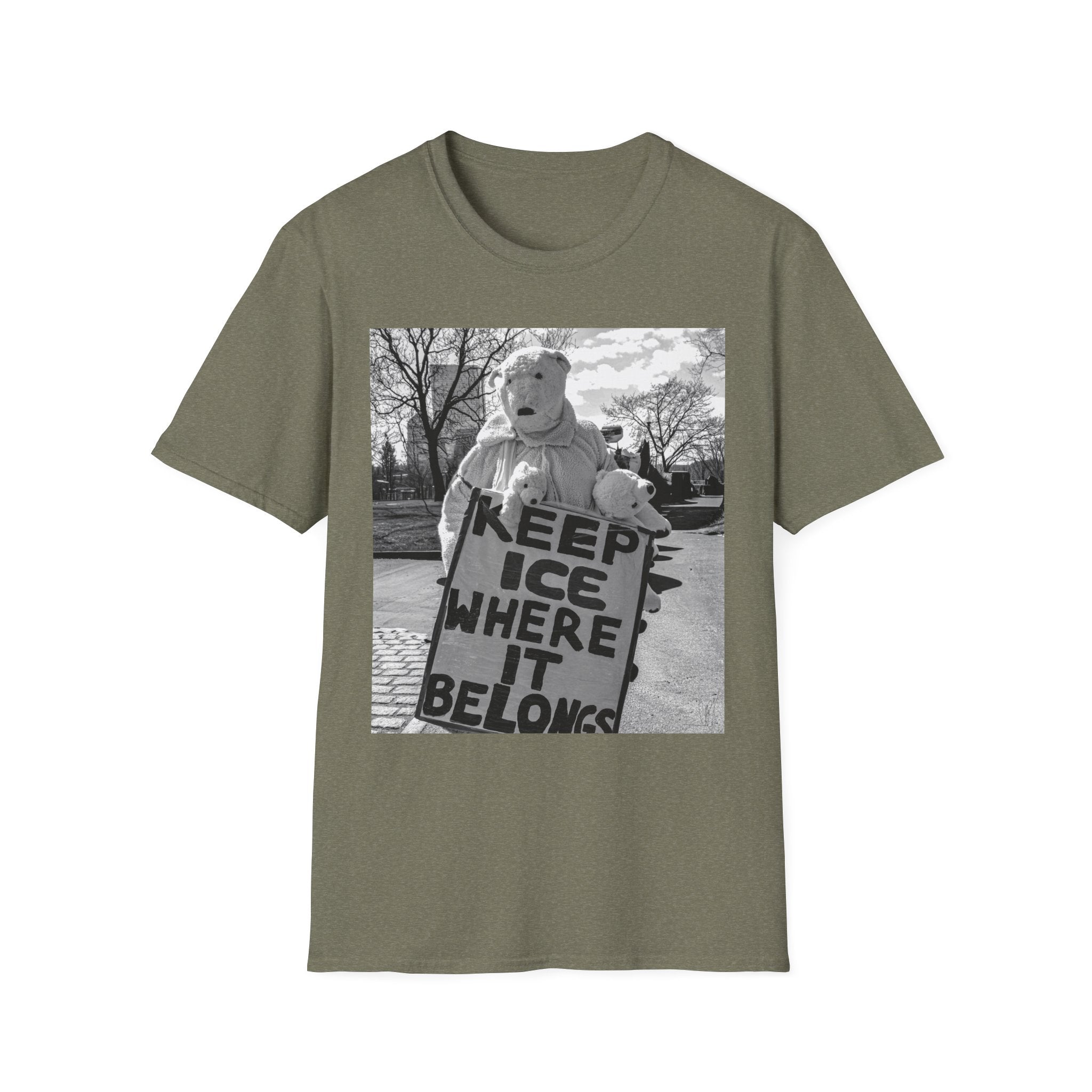 Keep ICE Where It Belongs — Polar Bear Protest Tee