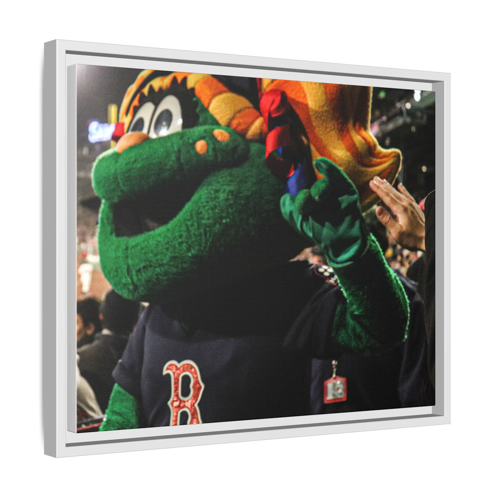Tessie Boston Mascot Framed Matte Canvas Wall Art