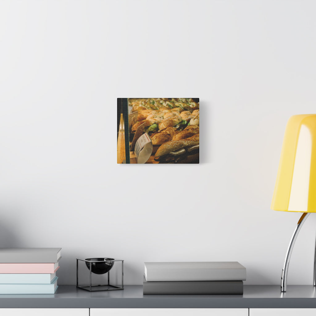 Bakery Sandwiches Matte Canvas Print — Gourmet Market Wall Art