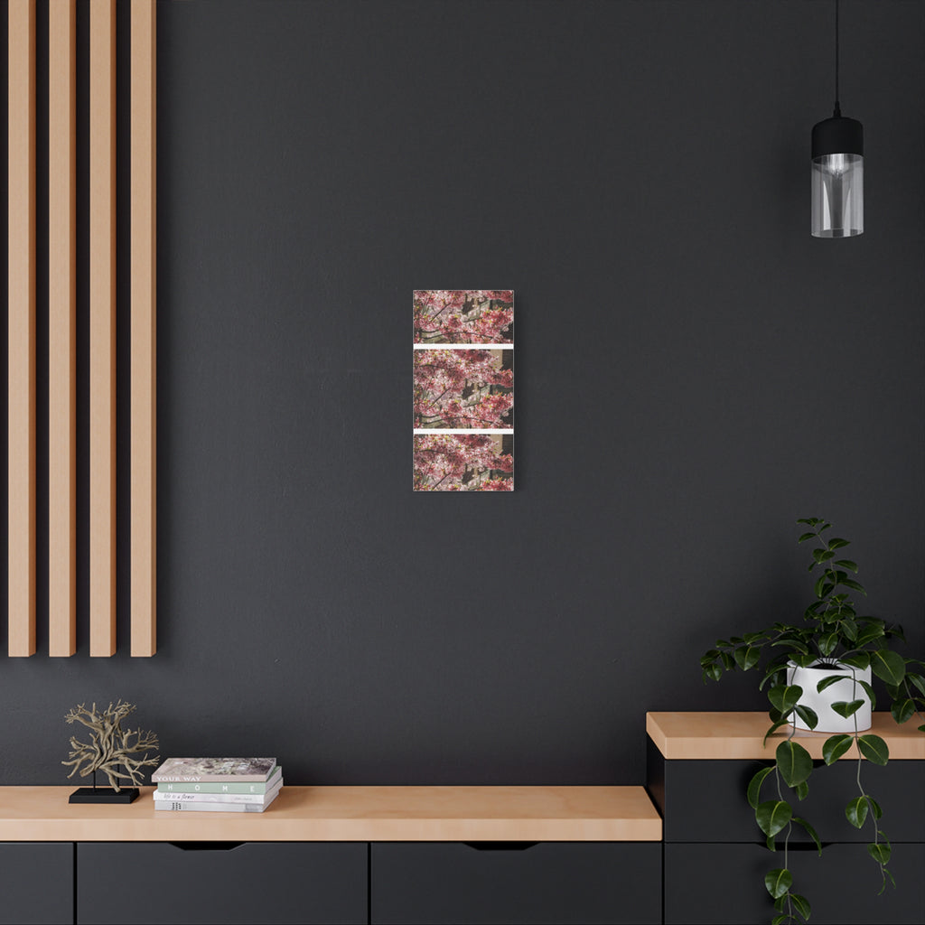 Pink Cherry Blossom Canvas Wall Art — Stretched Matte Floral Print