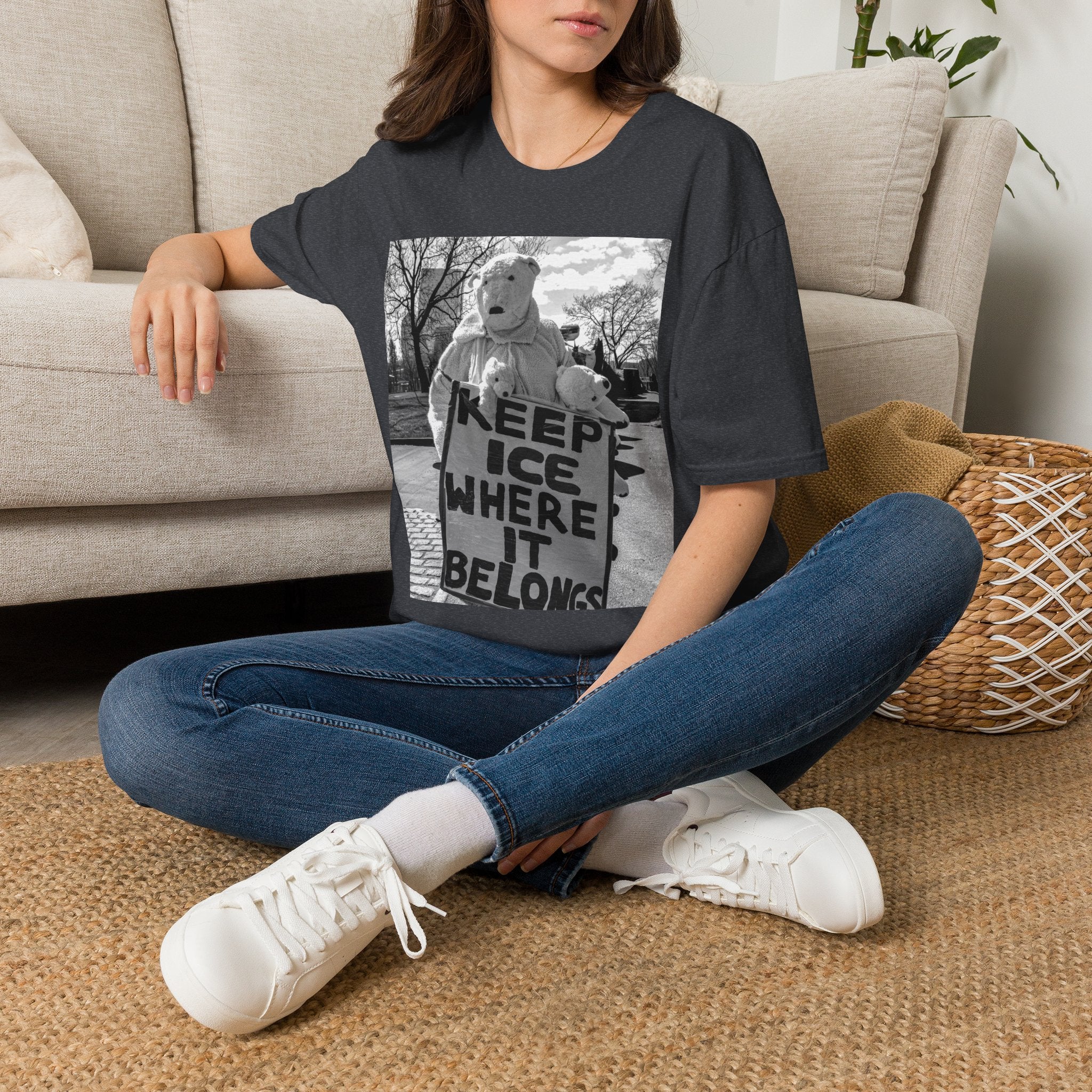 Keep ICE Where It Belongs — Polar Bear Protest Tee
