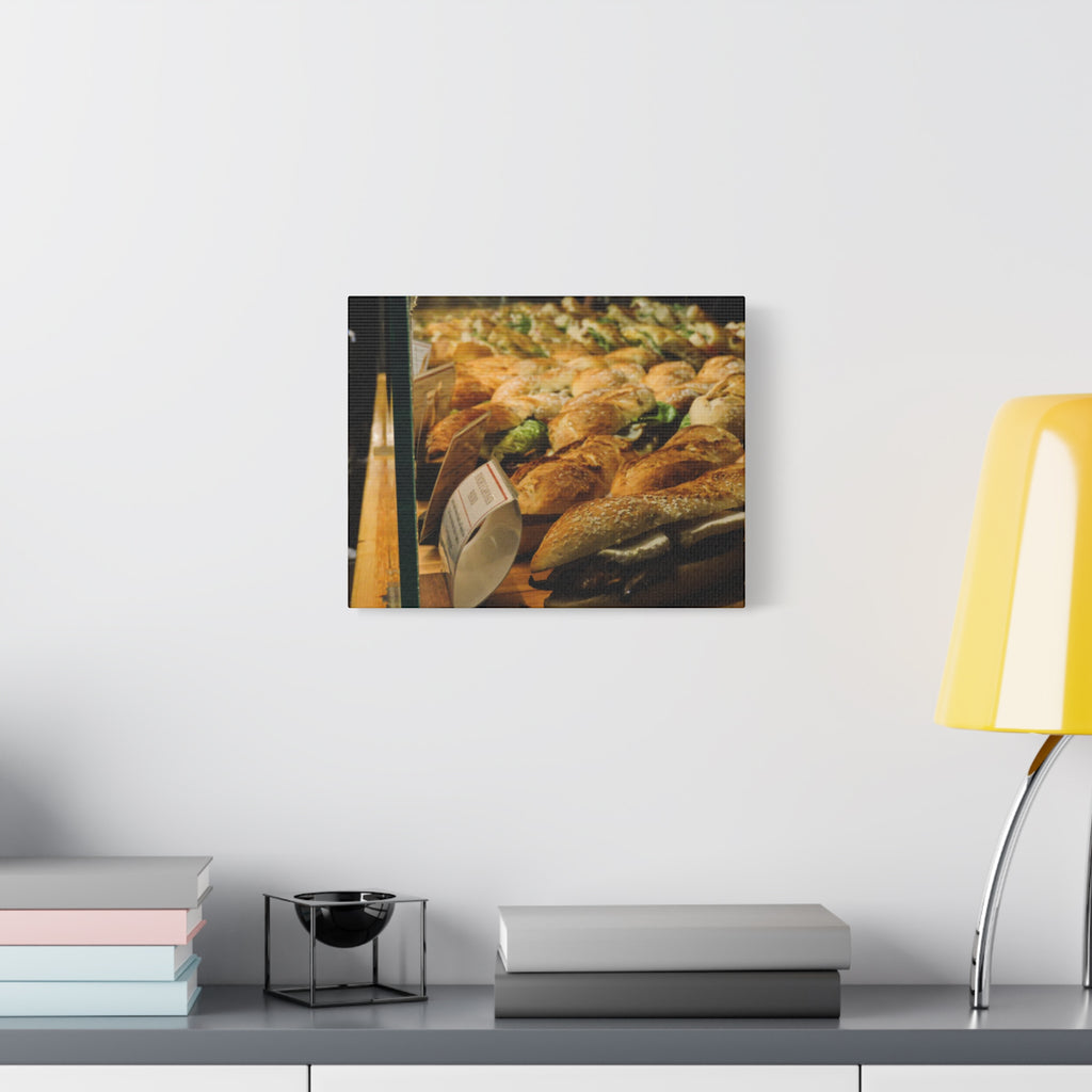 Bakery Sandwiches Matte Canvas Print — Gourmet Market Wall Art
