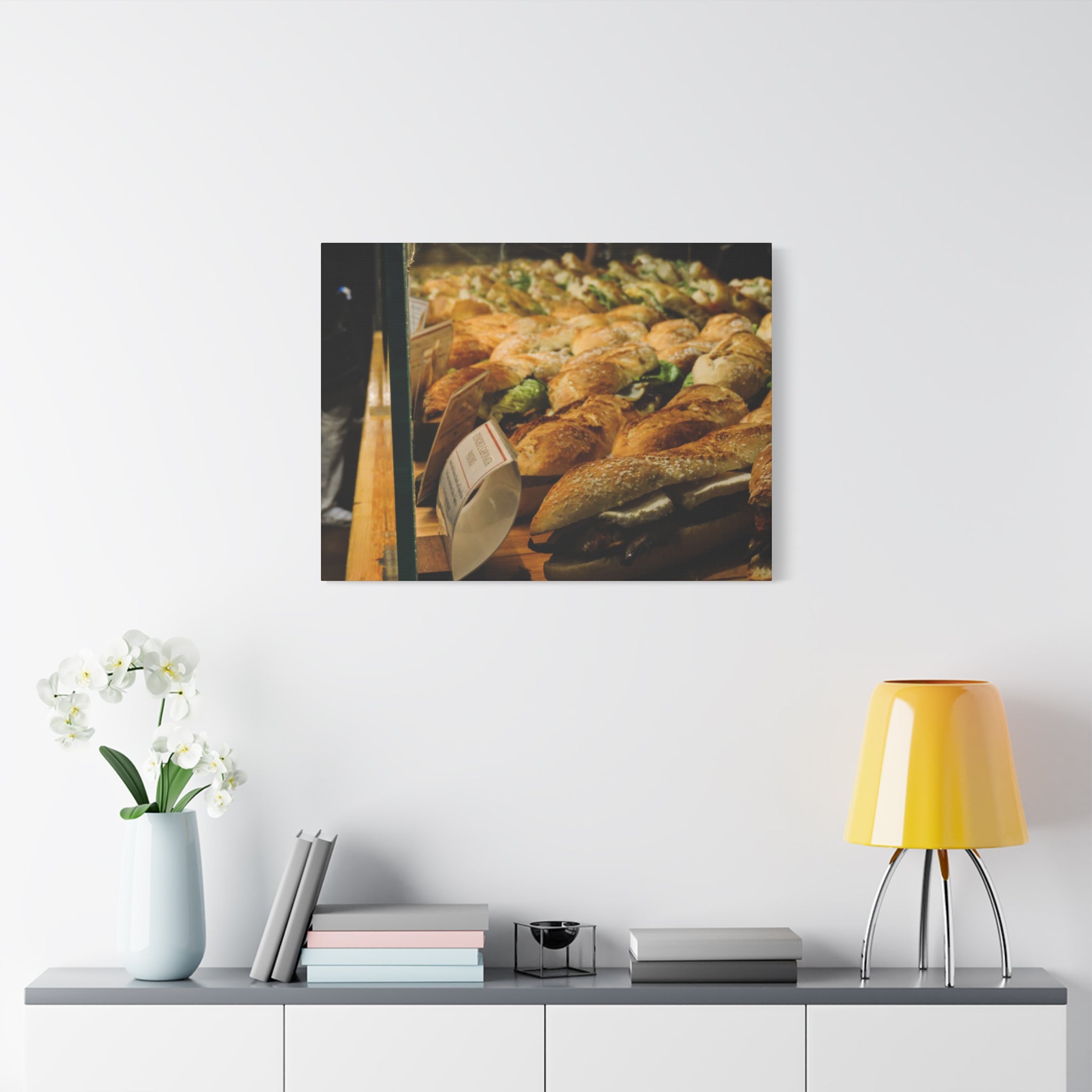 Bakery Sandwiches Matte Canvas Print — Gourmet Market Wall Art