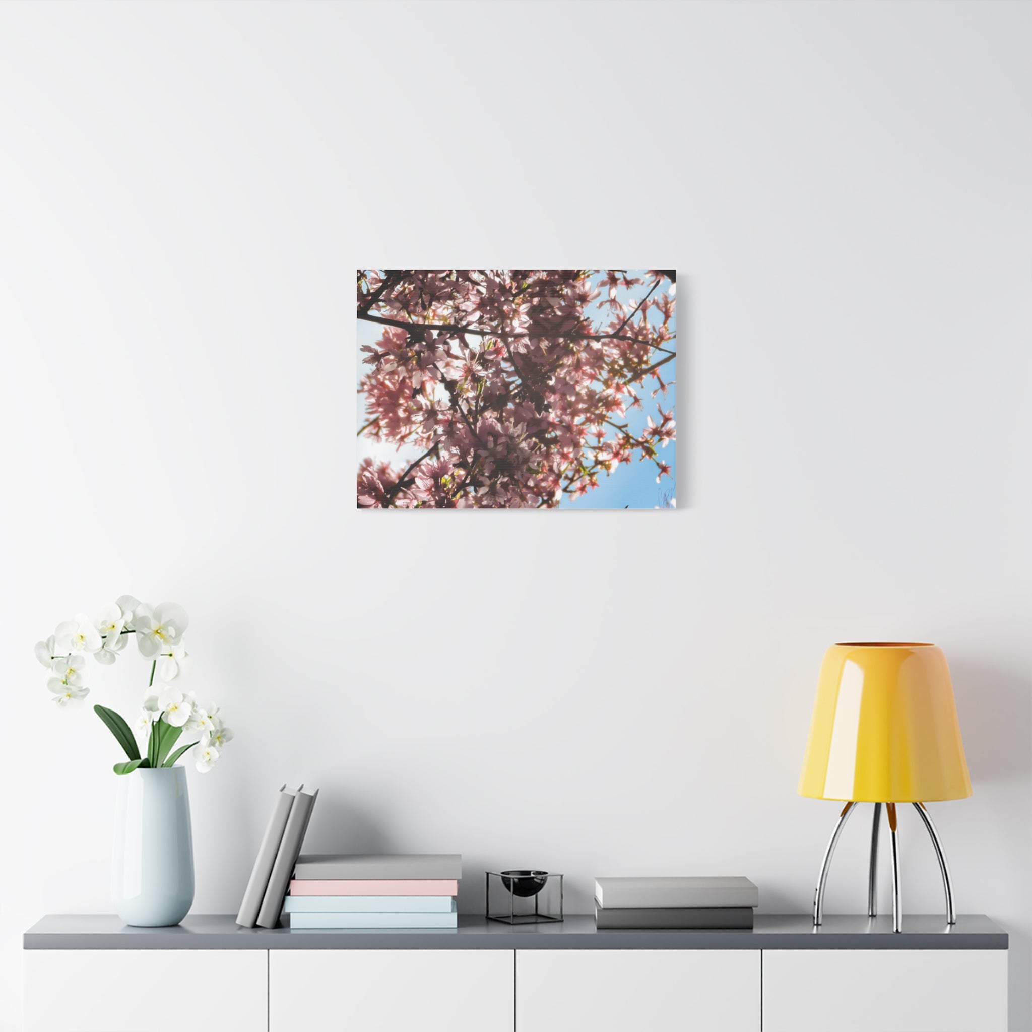 Blossoming Cherry Branches Matte Canvas Print — Spring Floral Wall Art, Stretched 1.25"