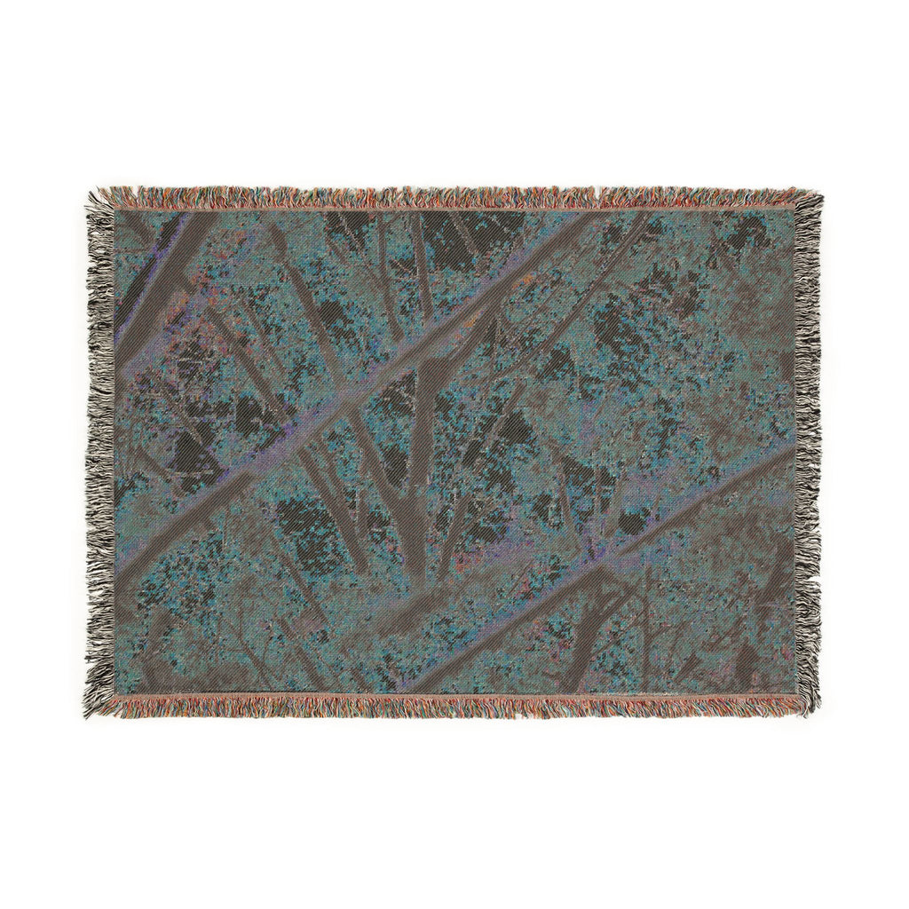 Cherry Blossom Woven Blanket — Floral Tree Branch Throw for Home Decor & Gifts