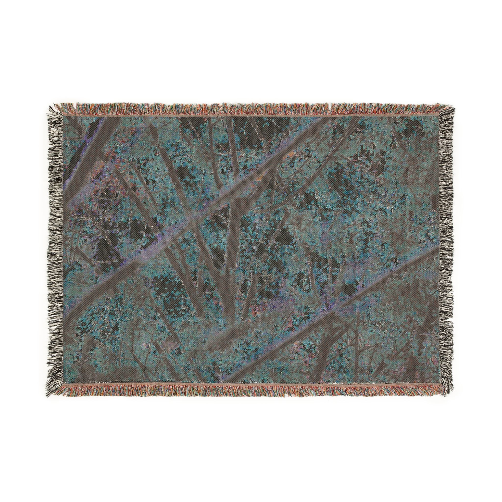 Cherry Blossom Woven Blanket — Floral Tree Branch Throw for Home Decor & Gifts