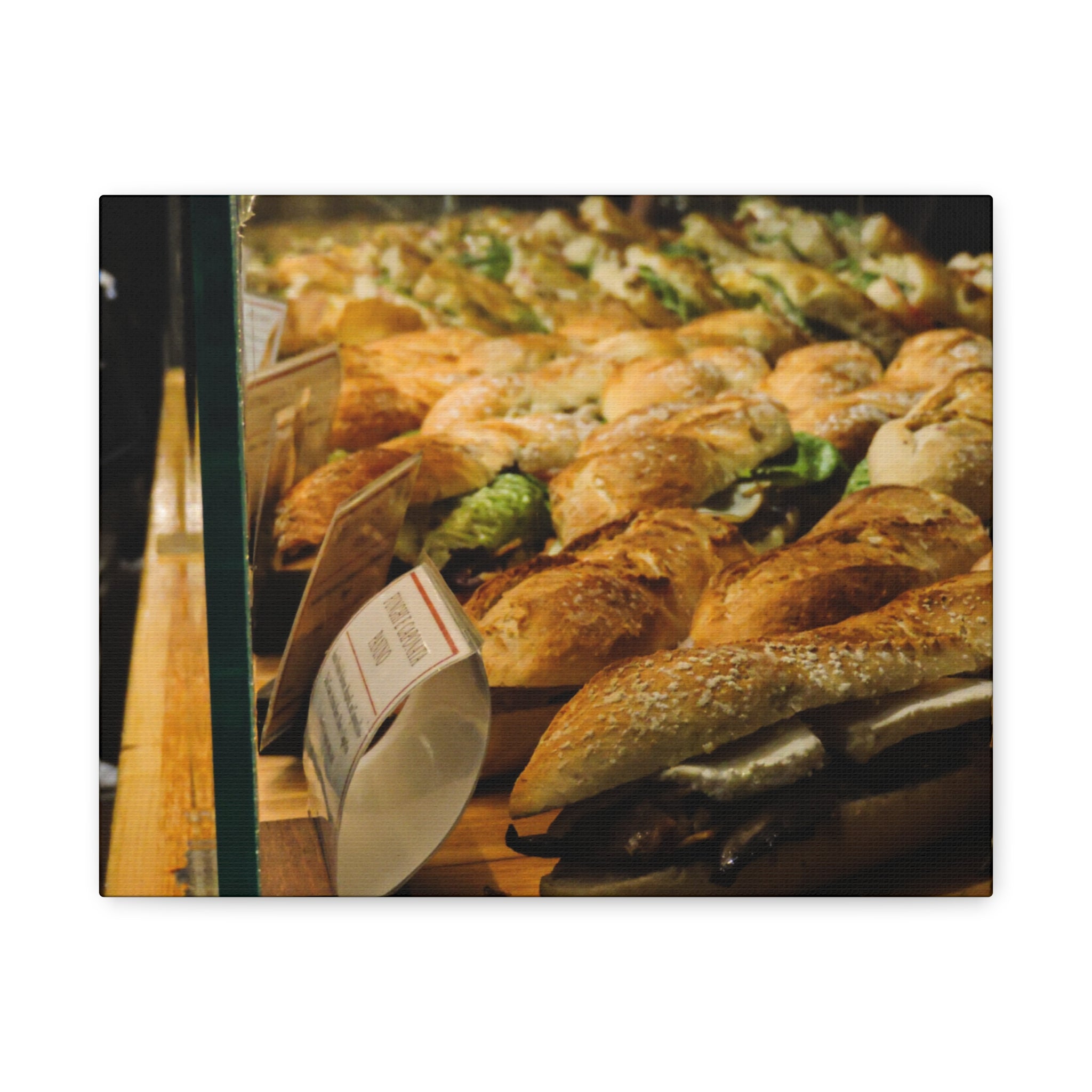 Bakery Sandwiches Canvas Print | Boston Gourmet Market Wall Art | A‑G Originals