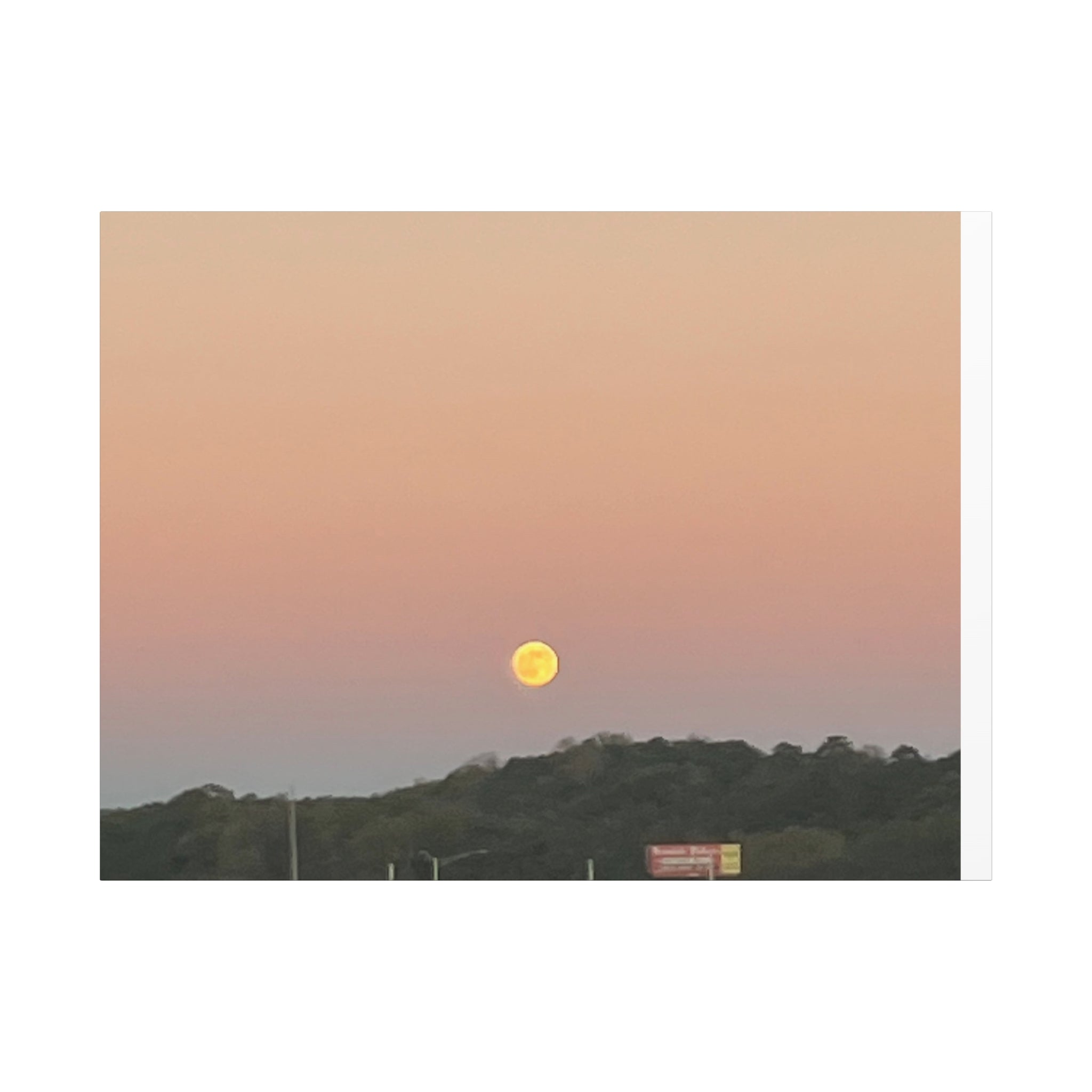 Moonrise Sunset Canvas Print | Pastel Sky Landscape Wall Art | A‑G Originals Photography