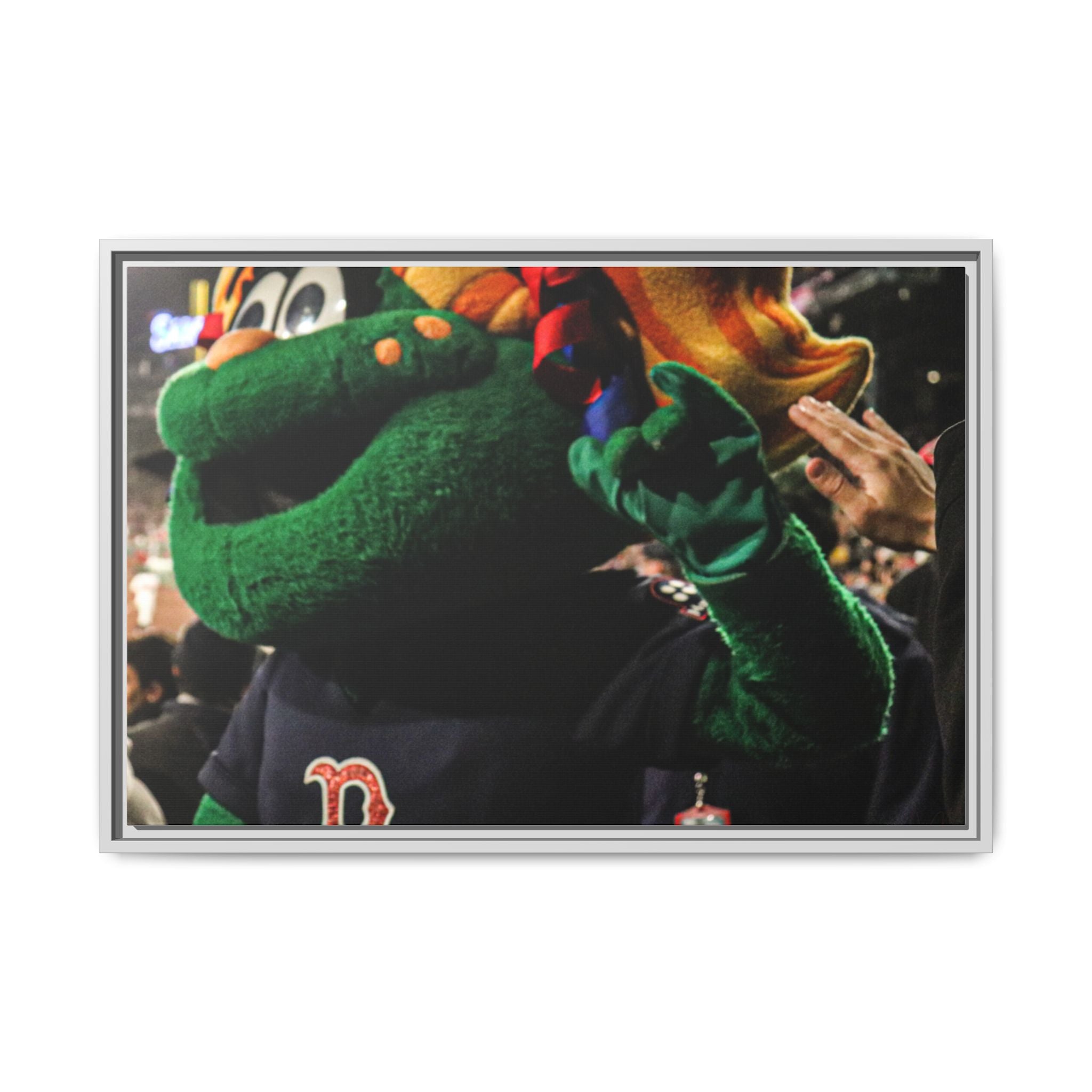 Tessie Boston Mascot Framed Matte Canvas Wall Art