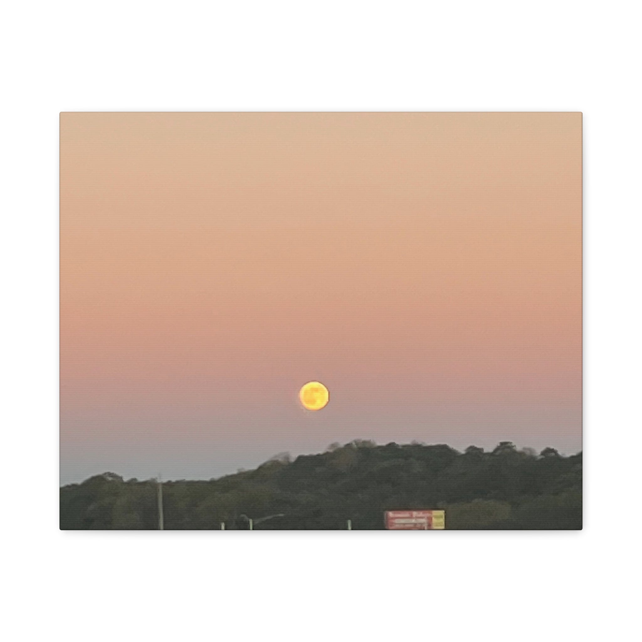Moonrise Sunset Canvas Print | Pastel Sky Landscape Wall Art | A‑G Originals Photography