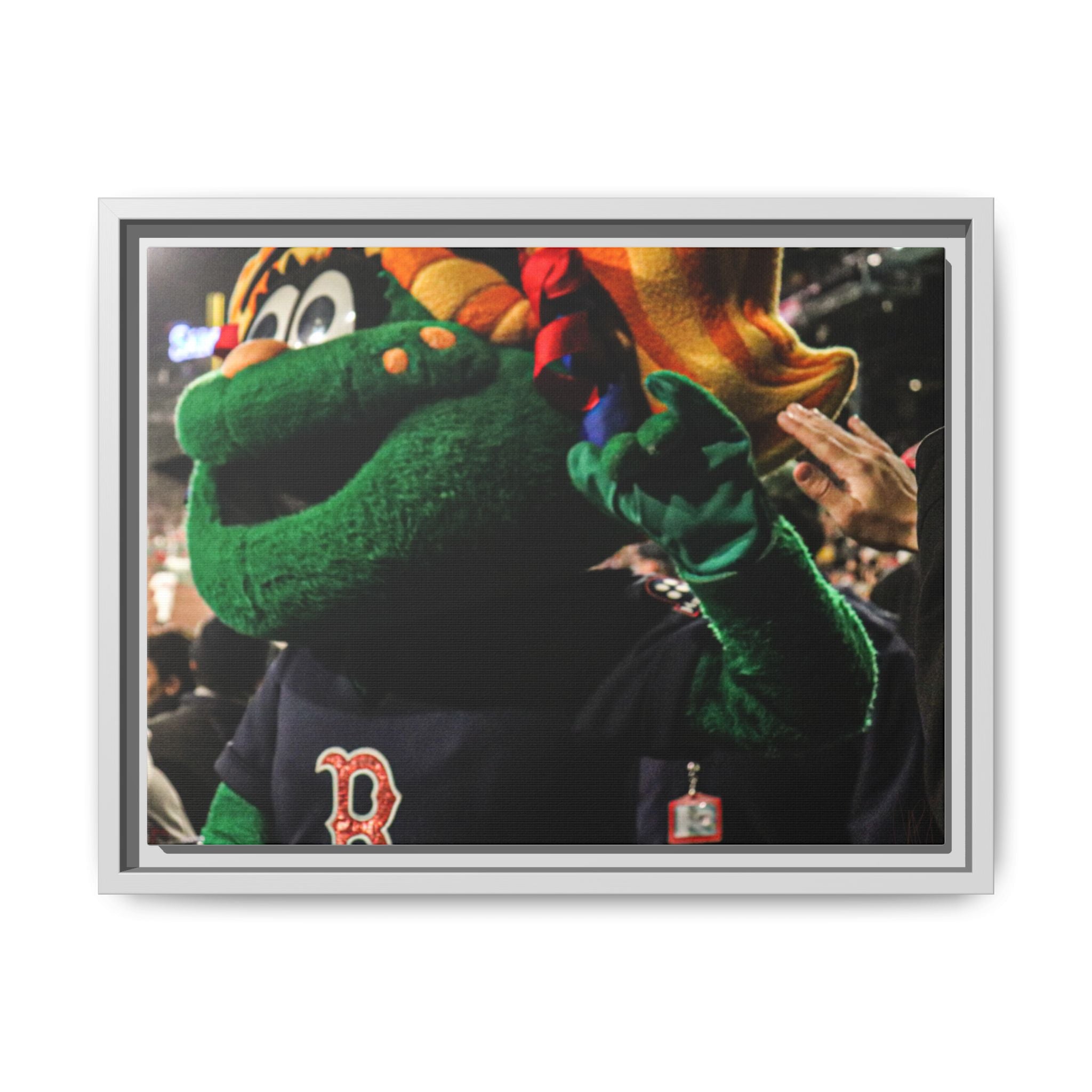 Tessie Boston Mascot Framed Matte Canvas Wall Art