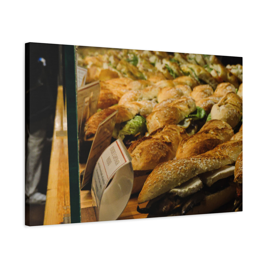 Bakery Sandwiches Matte Canvas Print — Gourmet Market Wall Art