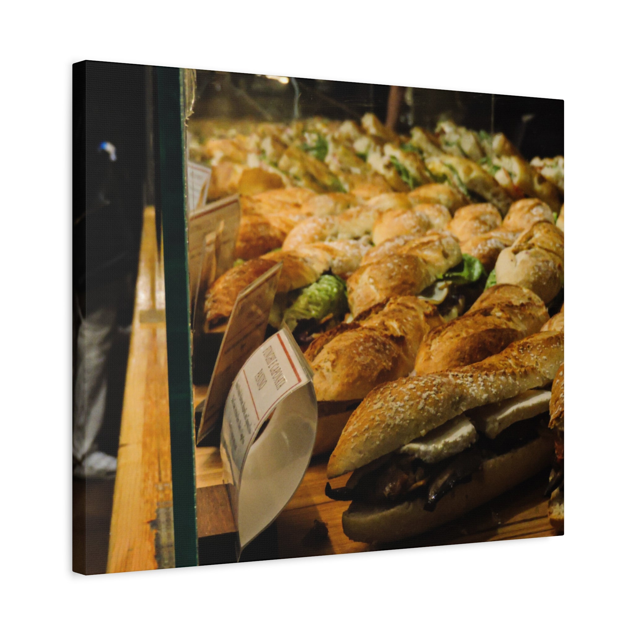 Bakery Sandwiches Matte Canvas Print — Gourmet Market Wall Art