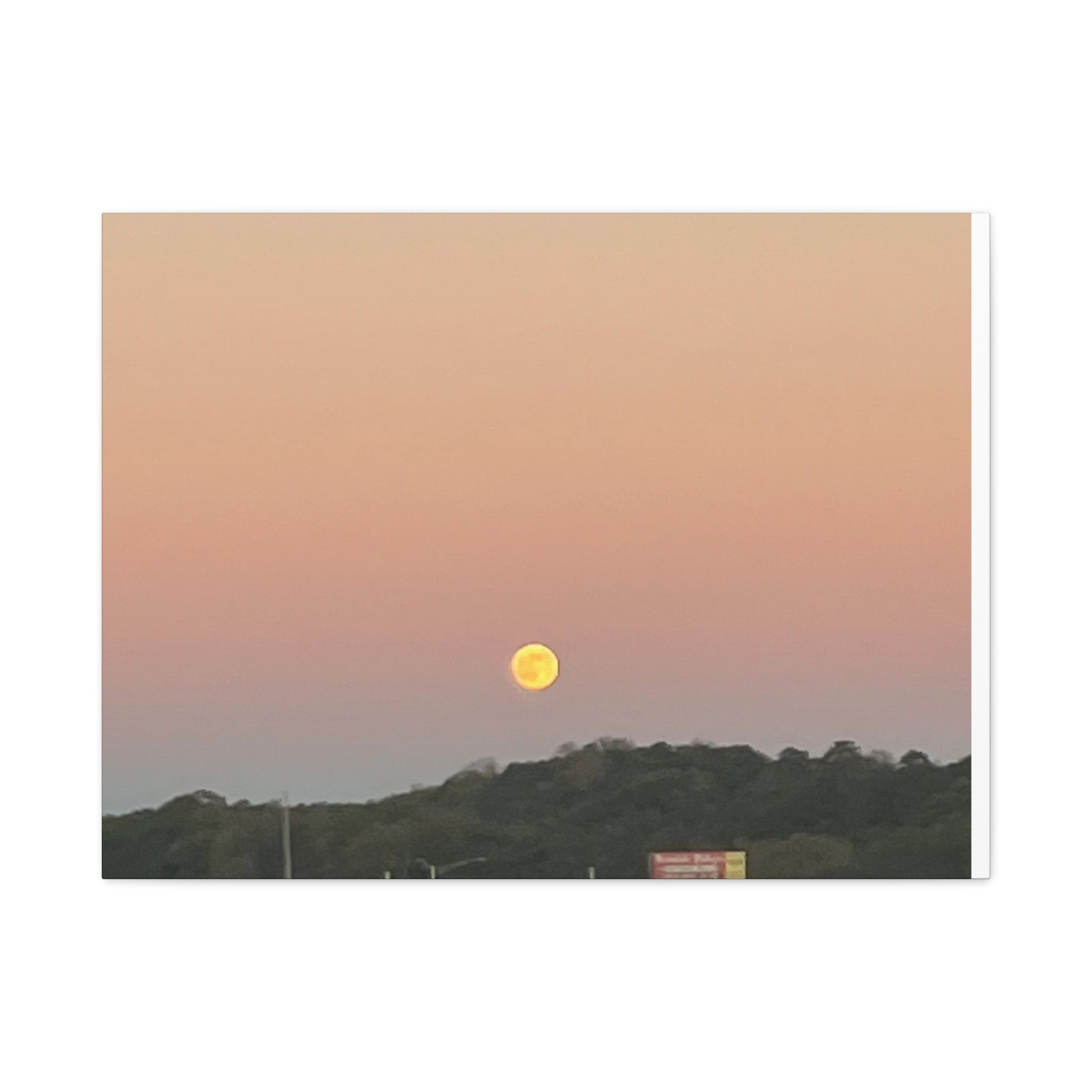Moonrise Sunset Canvas Print | Pastel Sky Landscape Wall Art | A‑G Originals Photography