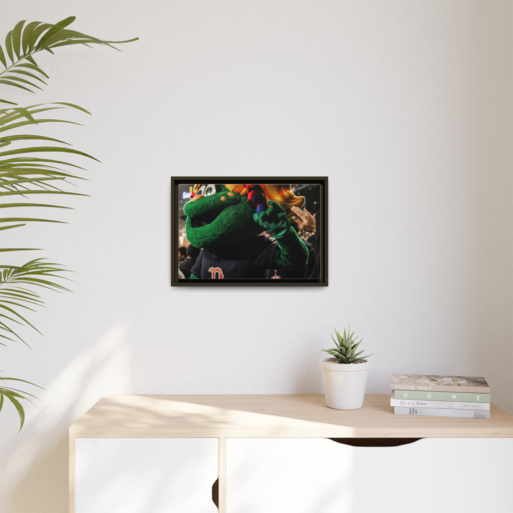 Tessie Boston Mascot Framed Matte Canvas Wall Art