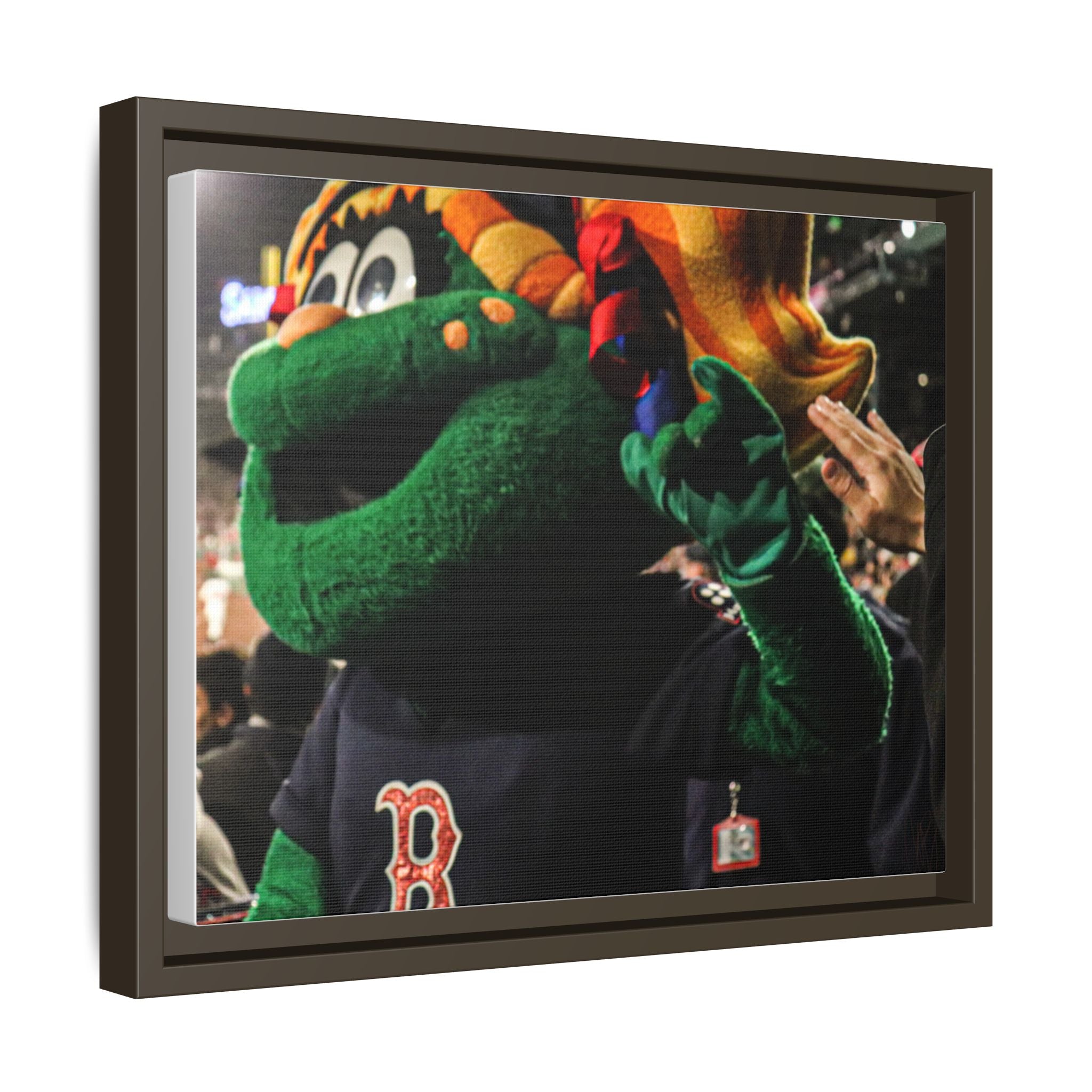 Tessie Boston Mascot Framed Matte Canvas Wall Art