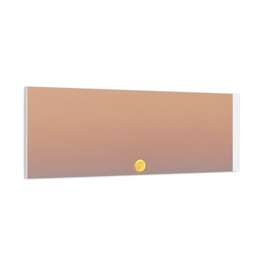 Moonrise Sunset Canvas Print — Pastel Sky Landscape Wall Art