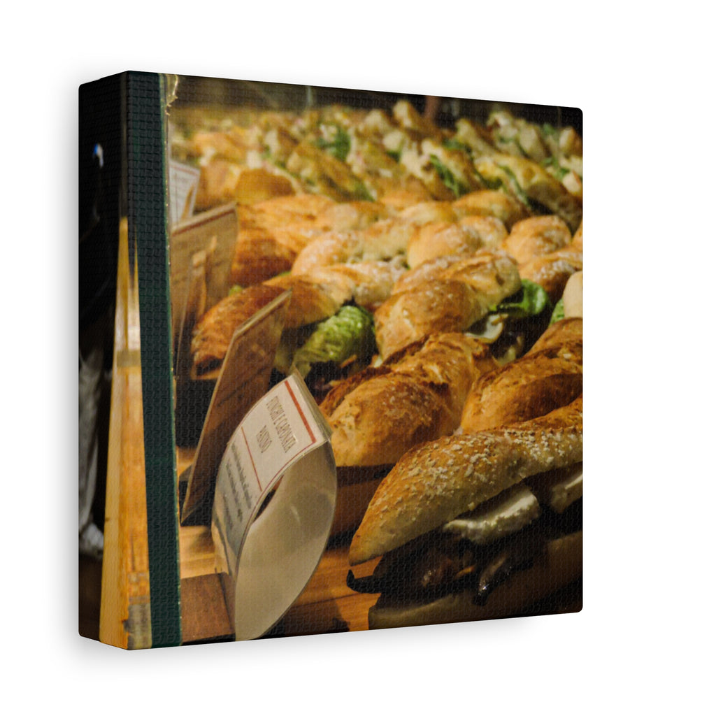 Bakery Sandwiches Matte Canvas Print — Gourmet Market Wall Art
