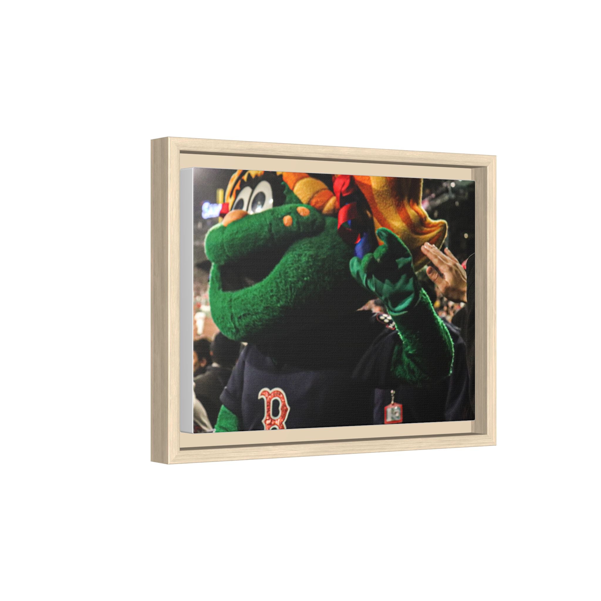 Tessie Boston Mascot Framed Matte Canvas Wall Art