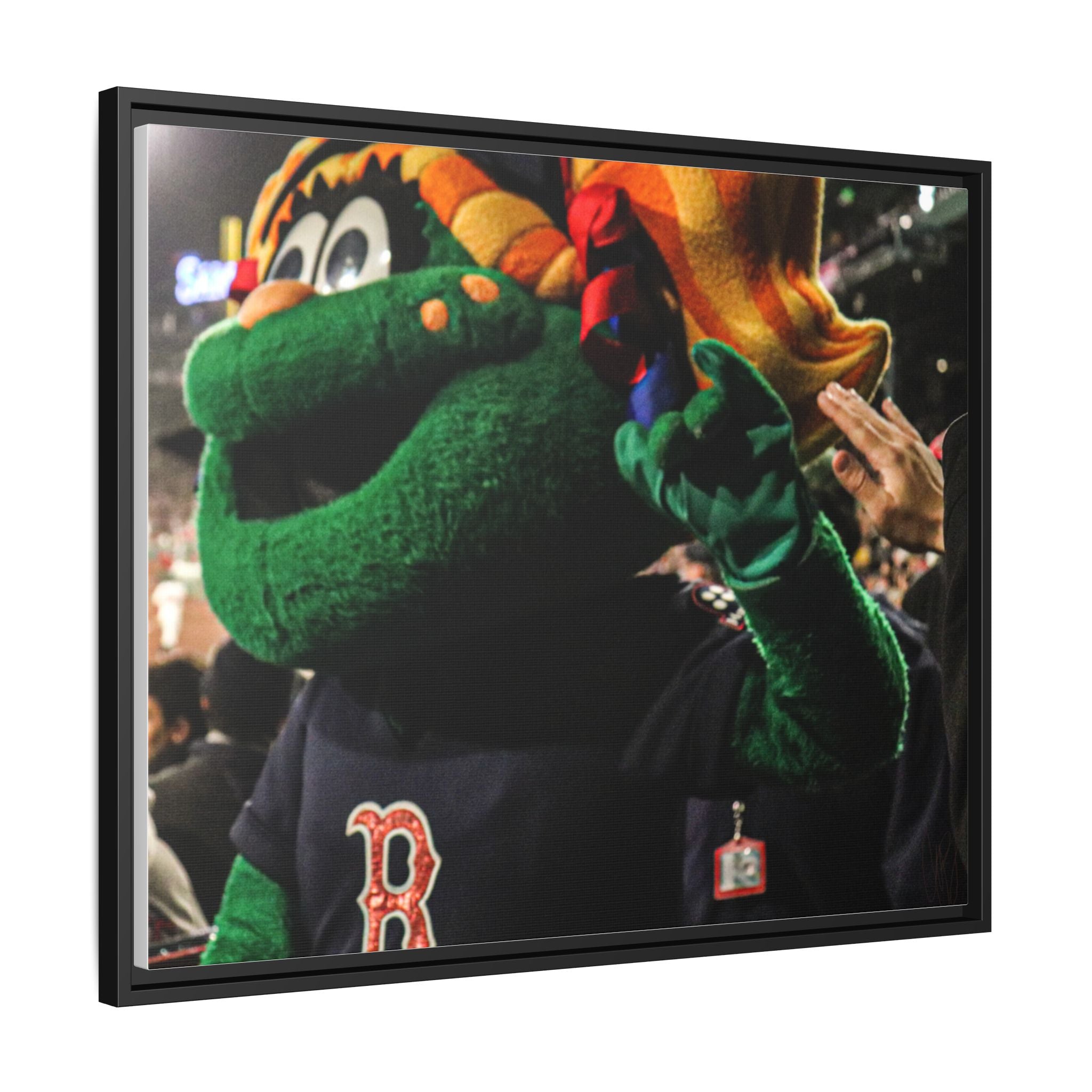 Tessie Boston Mascot Framed Matte Canvas Wall Art