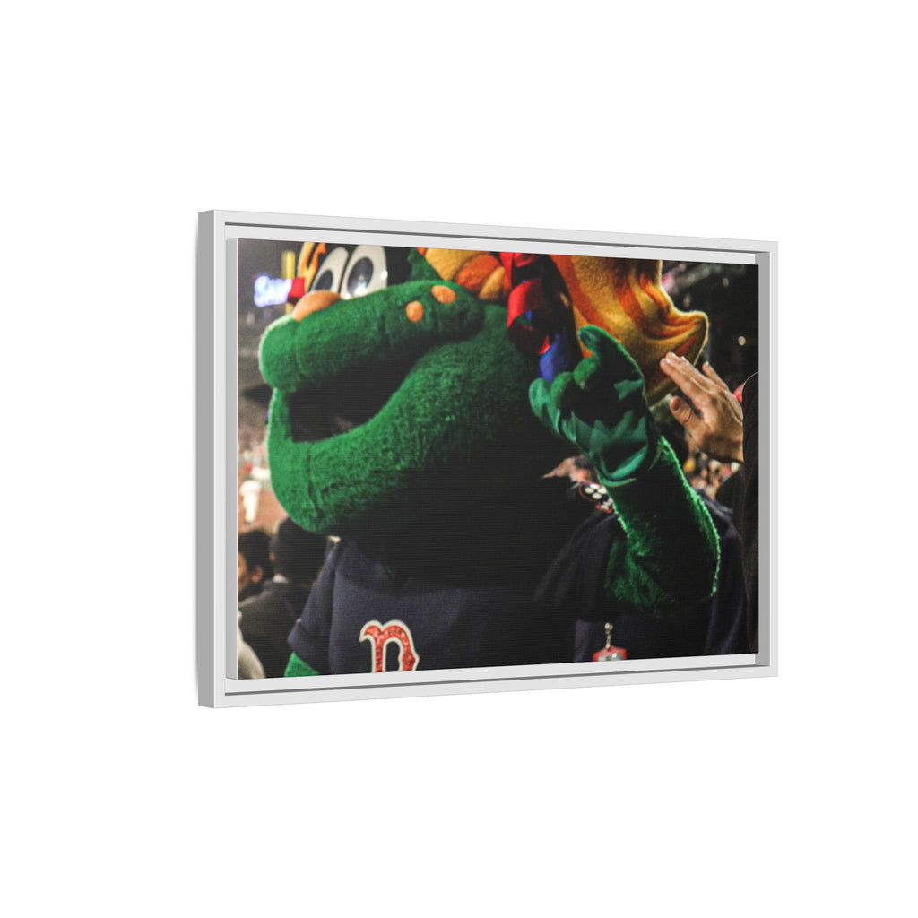 Tessie Boston Mascot Framed Matte Canvas Wall Art