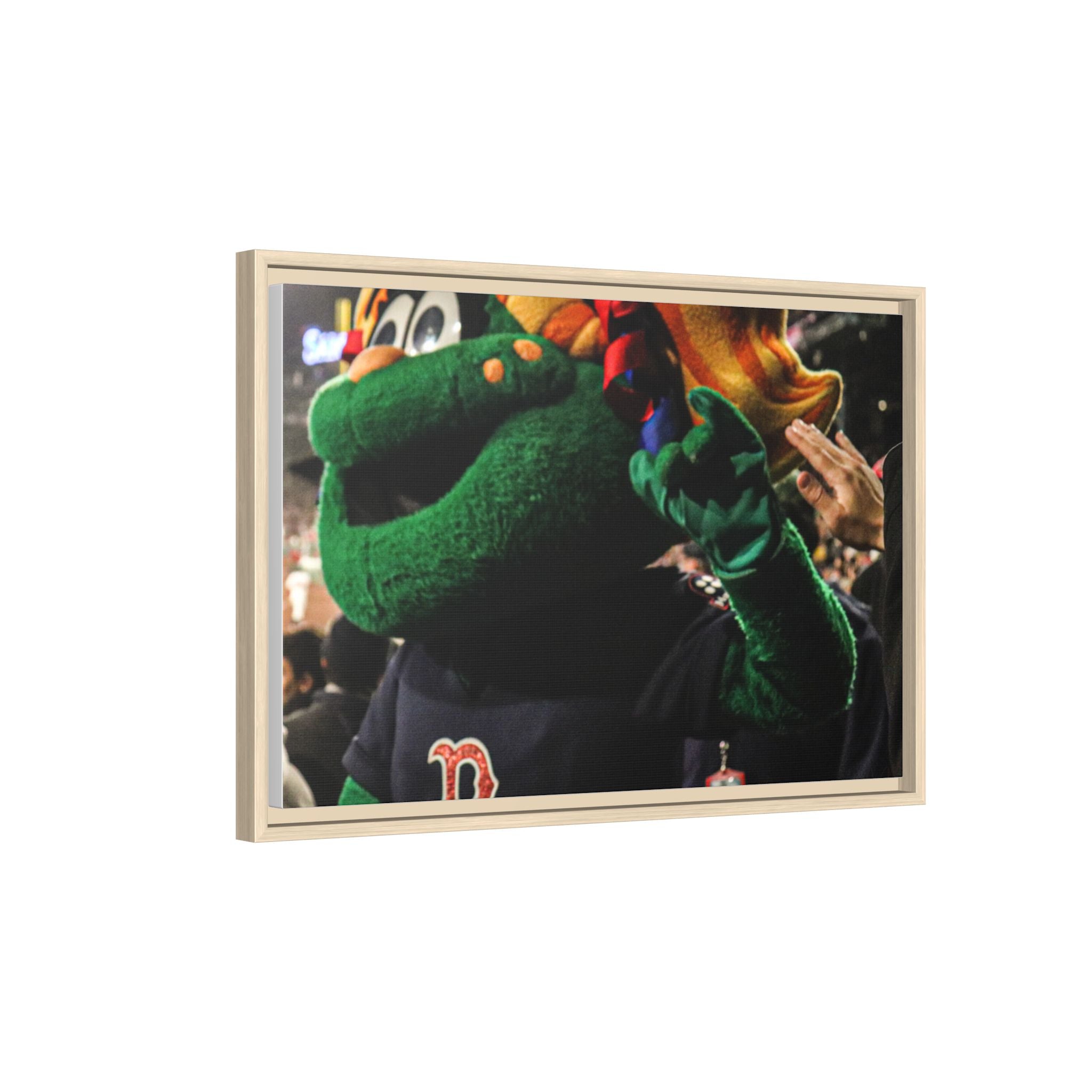 Tessie Boston Mascot Framed Matte Canvas Wall Art